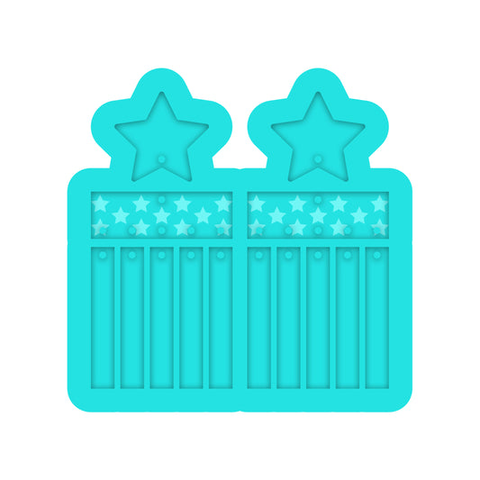 4th of July US Flag Dangle Earring Silicone Mold for Resin Jewelry Artists