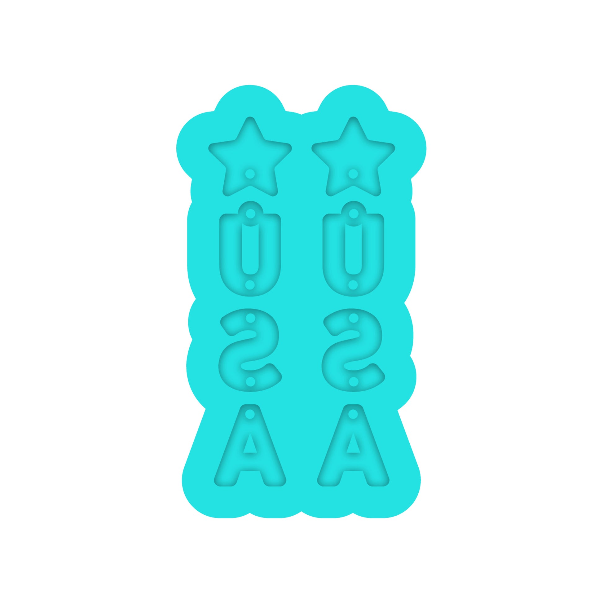 4th of July Tiered USA Dangle Earring Silicone Mold for Resin Jewelry Artists