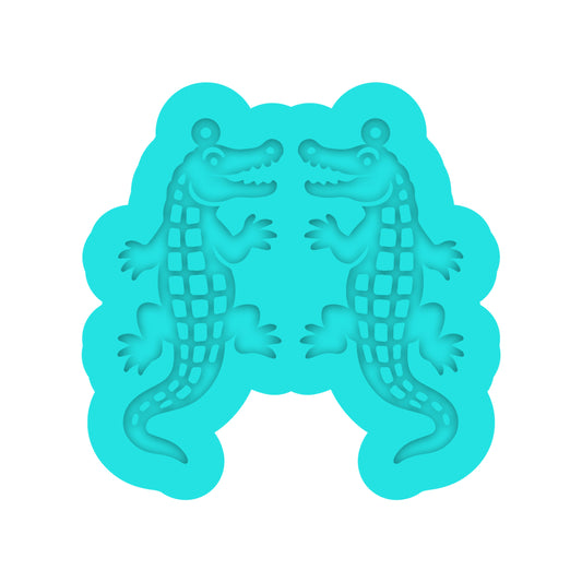 Alligator Dangle Earring Silicone Mold for Resin Jewelry Artists