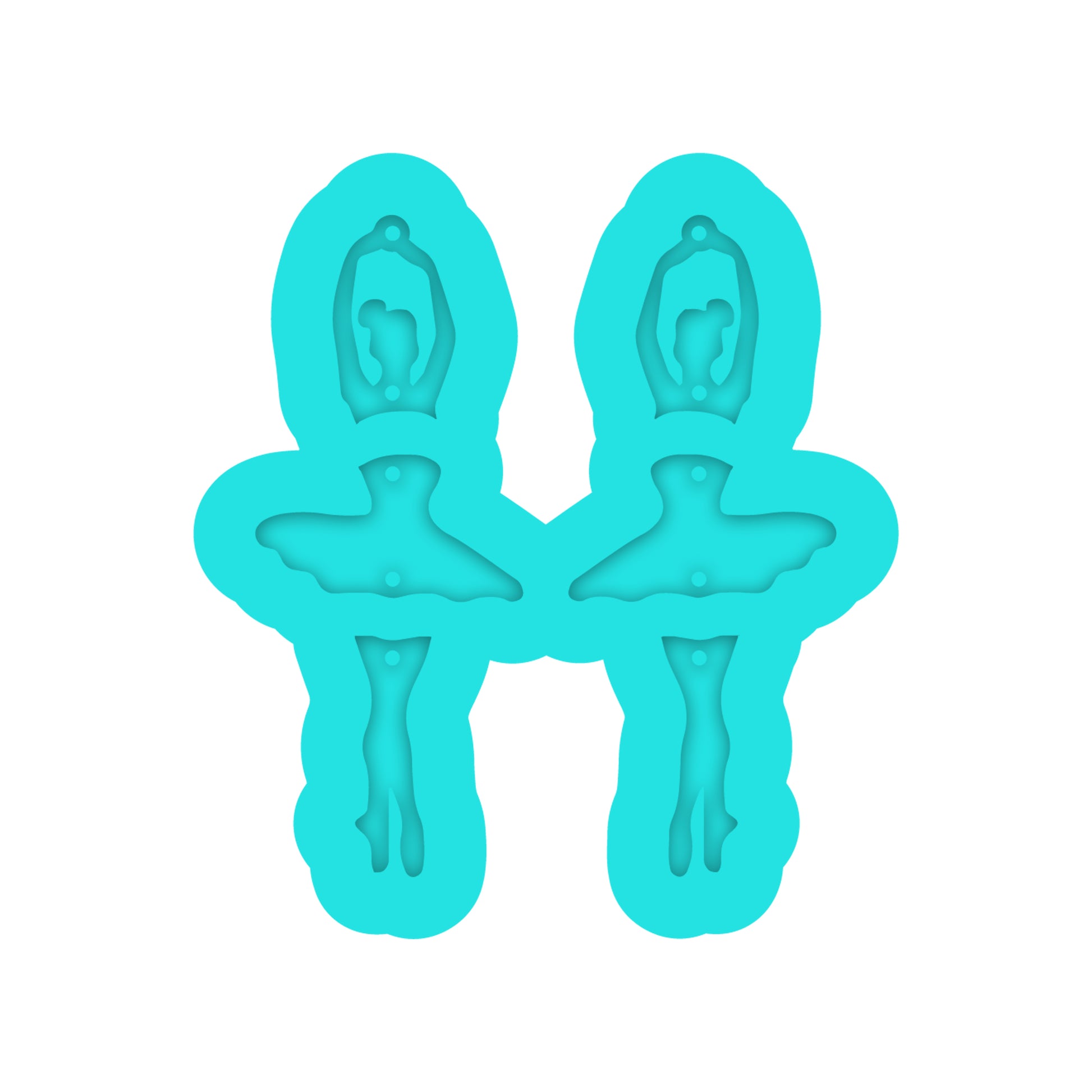 Ballerina Dangle Earring Silicone Mold for Resin Jewelry Artists