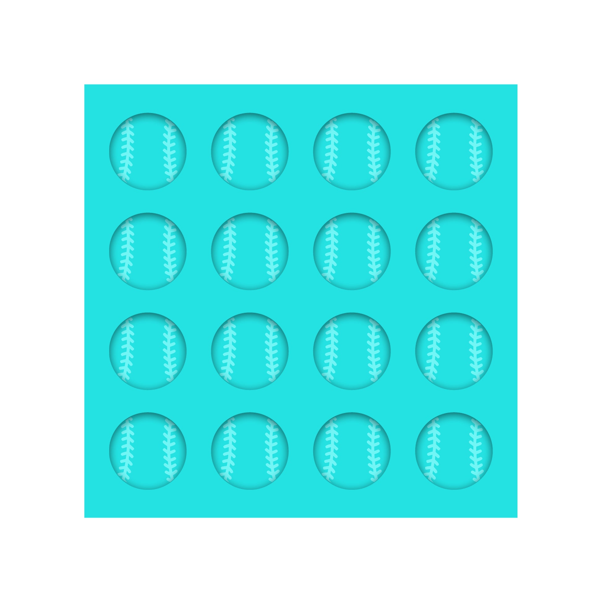 Baseball or Softball Silicone Mold for Resin Shaker Bits, Stud Earrings, Flatbacks, Charms & Pendants