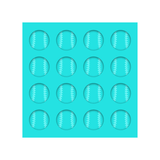 Baseball or Softball Silicone Mold for Resin Shaker Bits, Stud Earrings, Flatbacks, Charms & Pendants