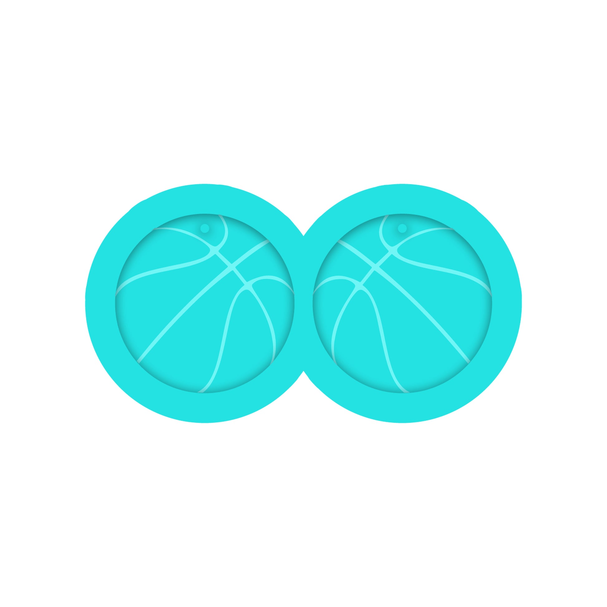 Basketball Dangle Earring Silicone Mold for Resin Jewelry Artists