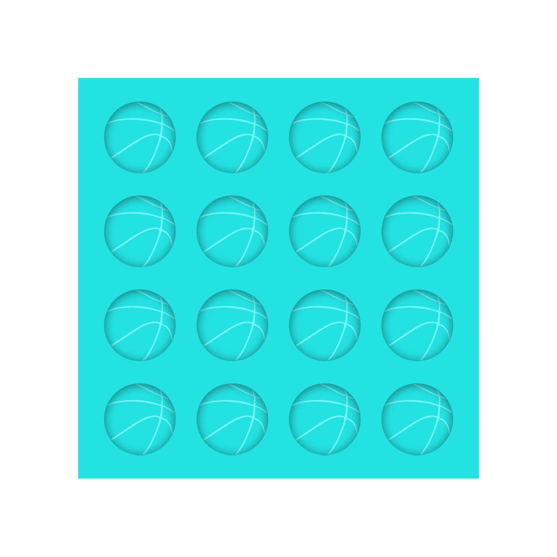 Basketball Silicone Mold for Resin Shaker Bits, Stud Earrings, Flatbacks, Charms or Pendants.