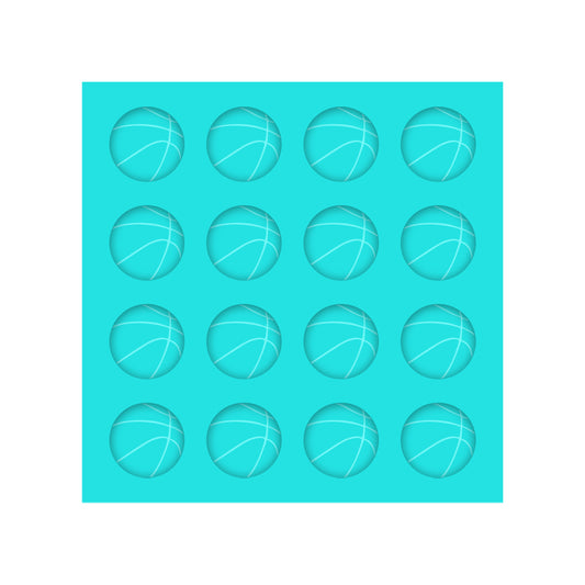 Basketball Silicone Mold for Resin Shaker Bits, Stud Earrings, Flatbacks, Charms or Pendants.