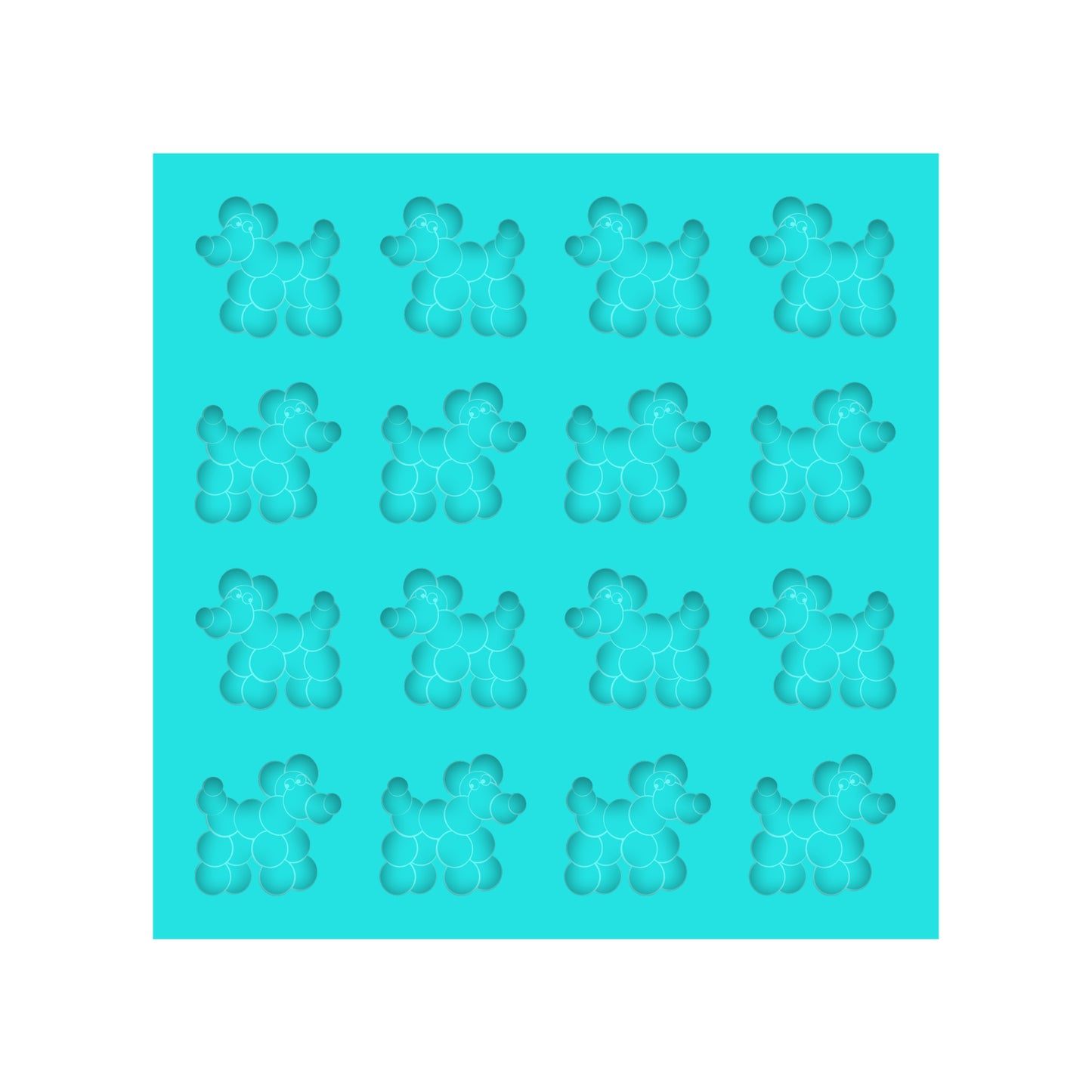 Mardi Gras Bead Dog Silicone Mold for Resin Shaker Bits, Stud Earrings, Flatbacks, Charms & Pendants