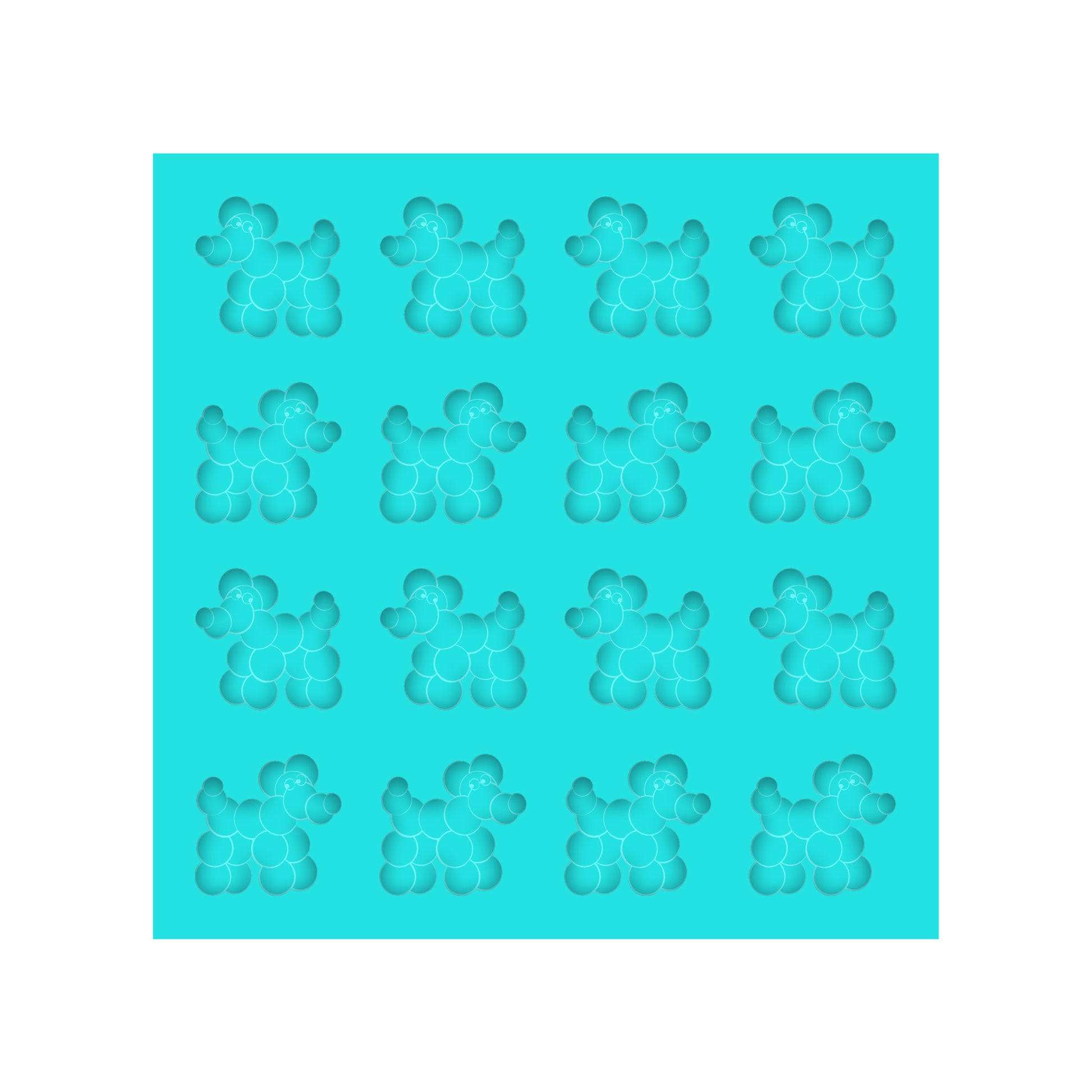 Mardi Gras Bead Dog Silicone Mold for Resin Shaker Bits, Stud Earrings, Flatbacks, Charms & Pendants