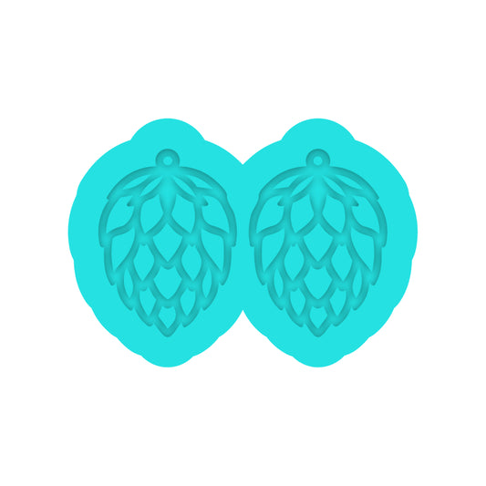 Beer Hops Dangle Earring Silicone Mold for Resin Jewelry Artists