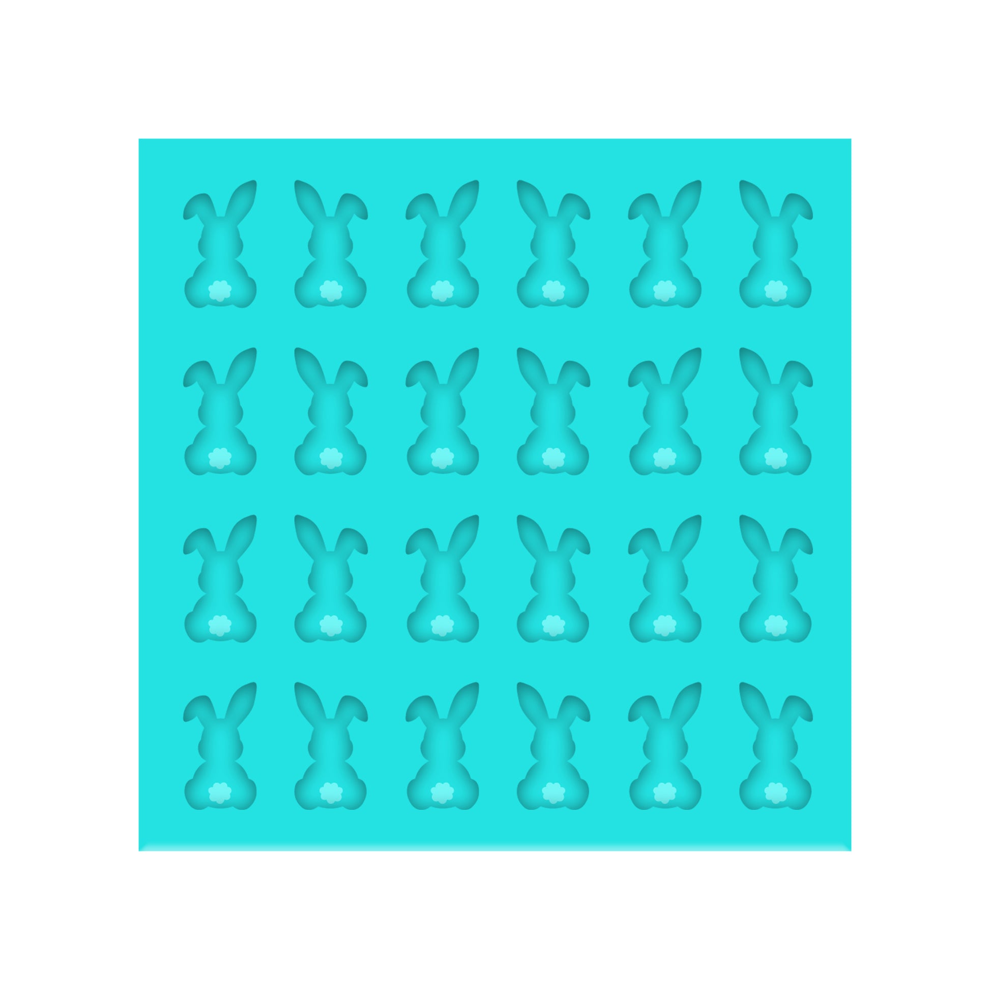 Easter Bent Ear Bunny Silicone Mold for Resin Shaker Bits, Stud Earrings, Flatbacks, Charms & Pendants