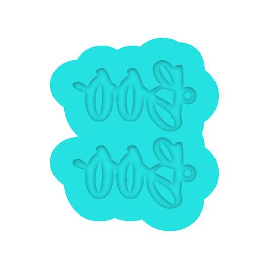 Halloween Boo Dangle Earring Silicone Mold for Resin Jewelry Artists.