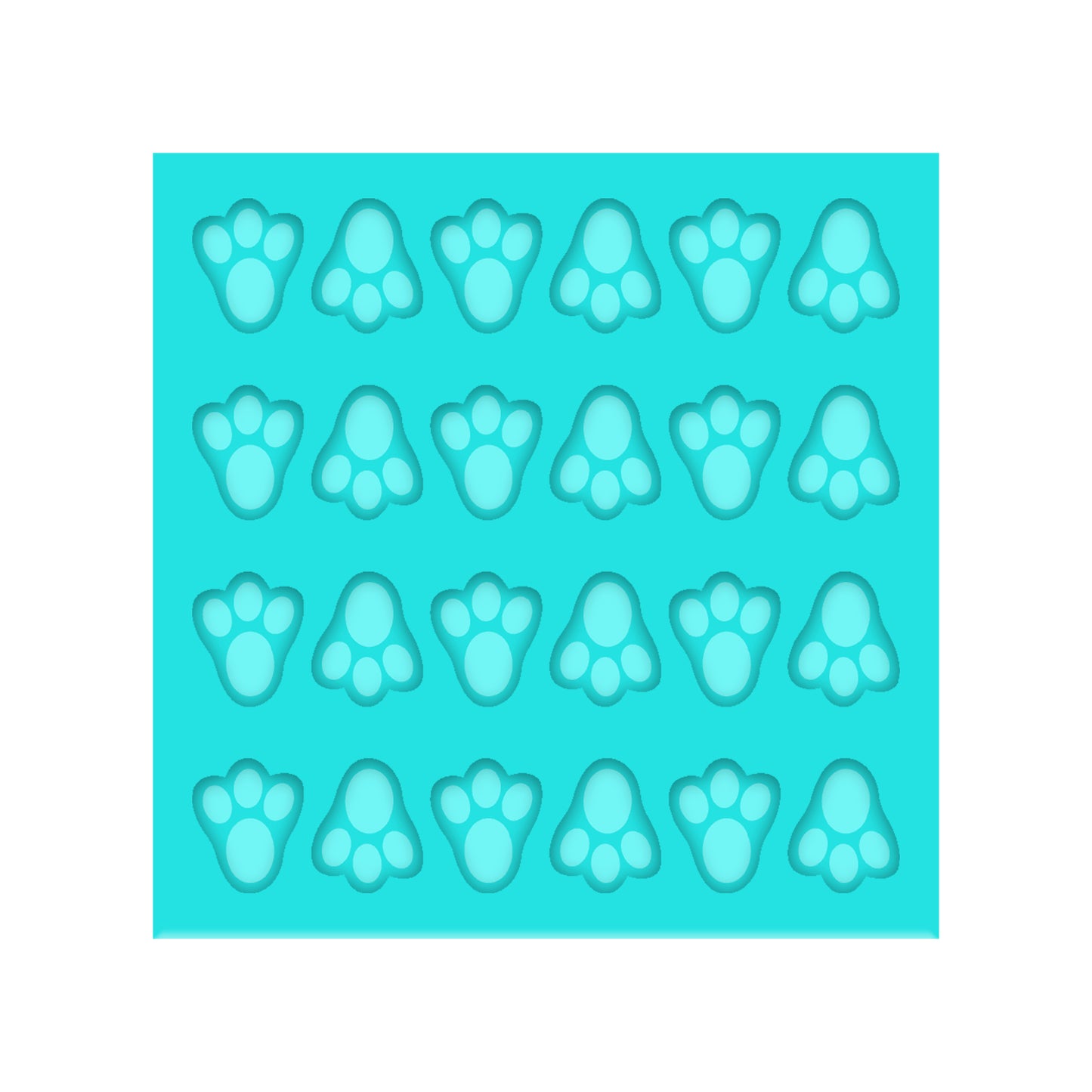 Easter Bunny Feet Silicone Mold for Resin Shaker Bits, Stud Earrings, Flatbacks, Charms & Pendants