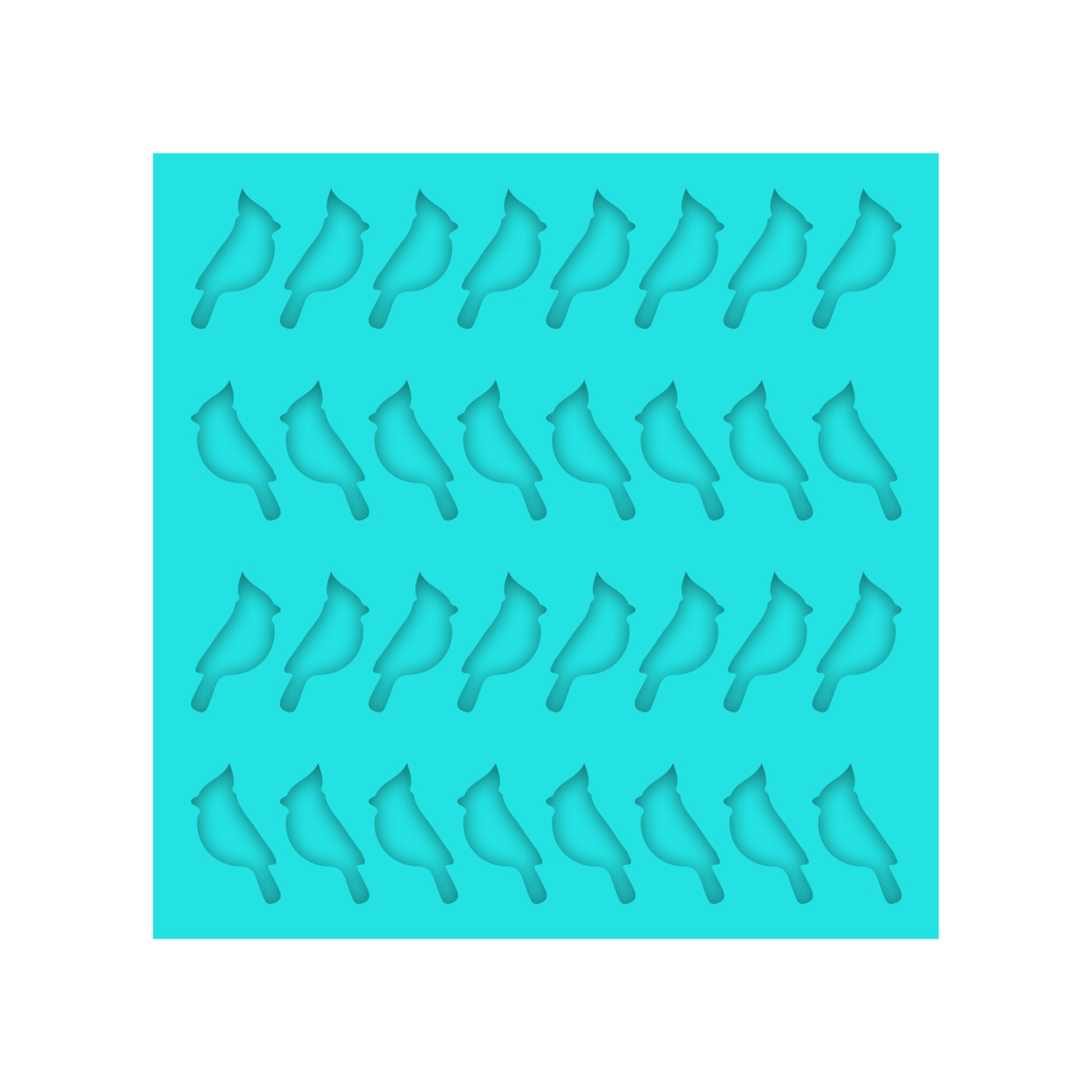 Cardinal Silicone Mold for Resin Winter or Christmas Shaker Bits, Stud Earrings, Flatbacks, Charms & Pendants.