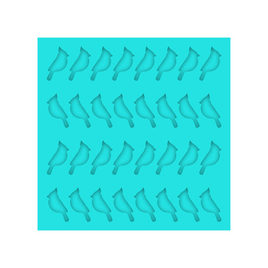 Cardinal Silicone Mold for Resin Winter or Christmas Shaker Bits, Stud Earrings, Flatbacks, Charms & Pendants.