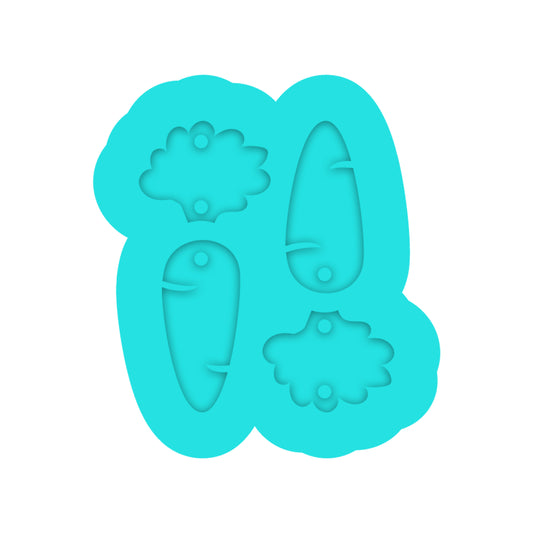 Easter Carrot Dangle Earring Silicone Mold for Resin Jewelry Artists