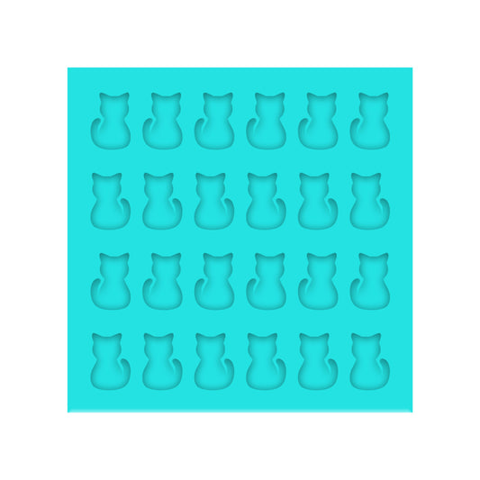 Cat Silicone Mold for Resin Shaker Bits, Stud Earrings, Flatbacks, Charms & Pendants.