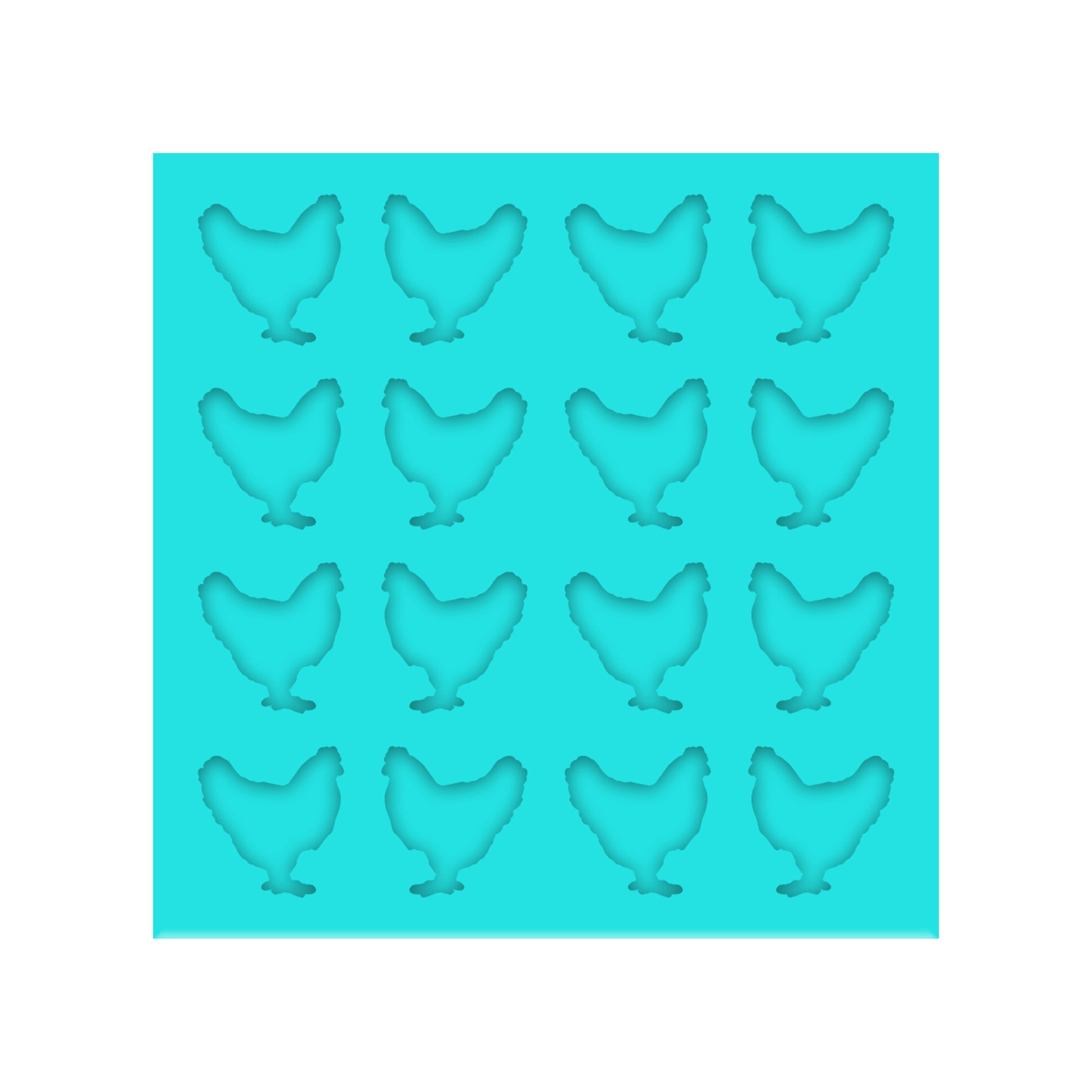 Chicken Silicone Mold for Resin Shaker Bits, Stud Earrings, Flatbacks, Charms & Pendants