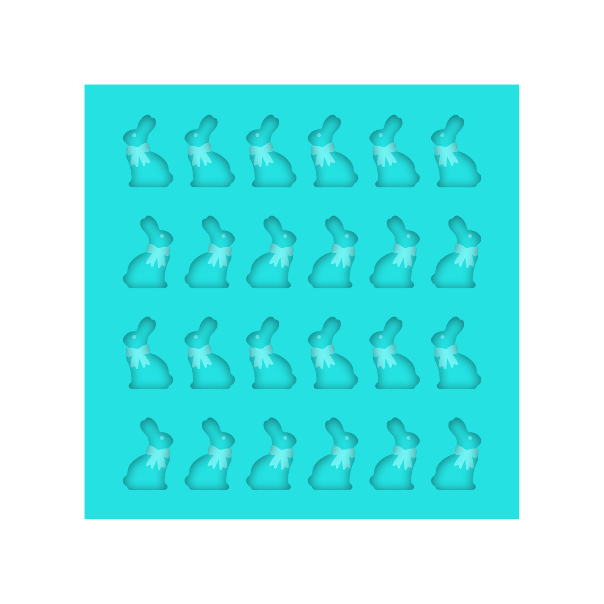 Easter Chocolate Bunny Silicone Mold for Resin Shaker Bits, Stud Earrings, Flatbacks, Charms & Pendants.