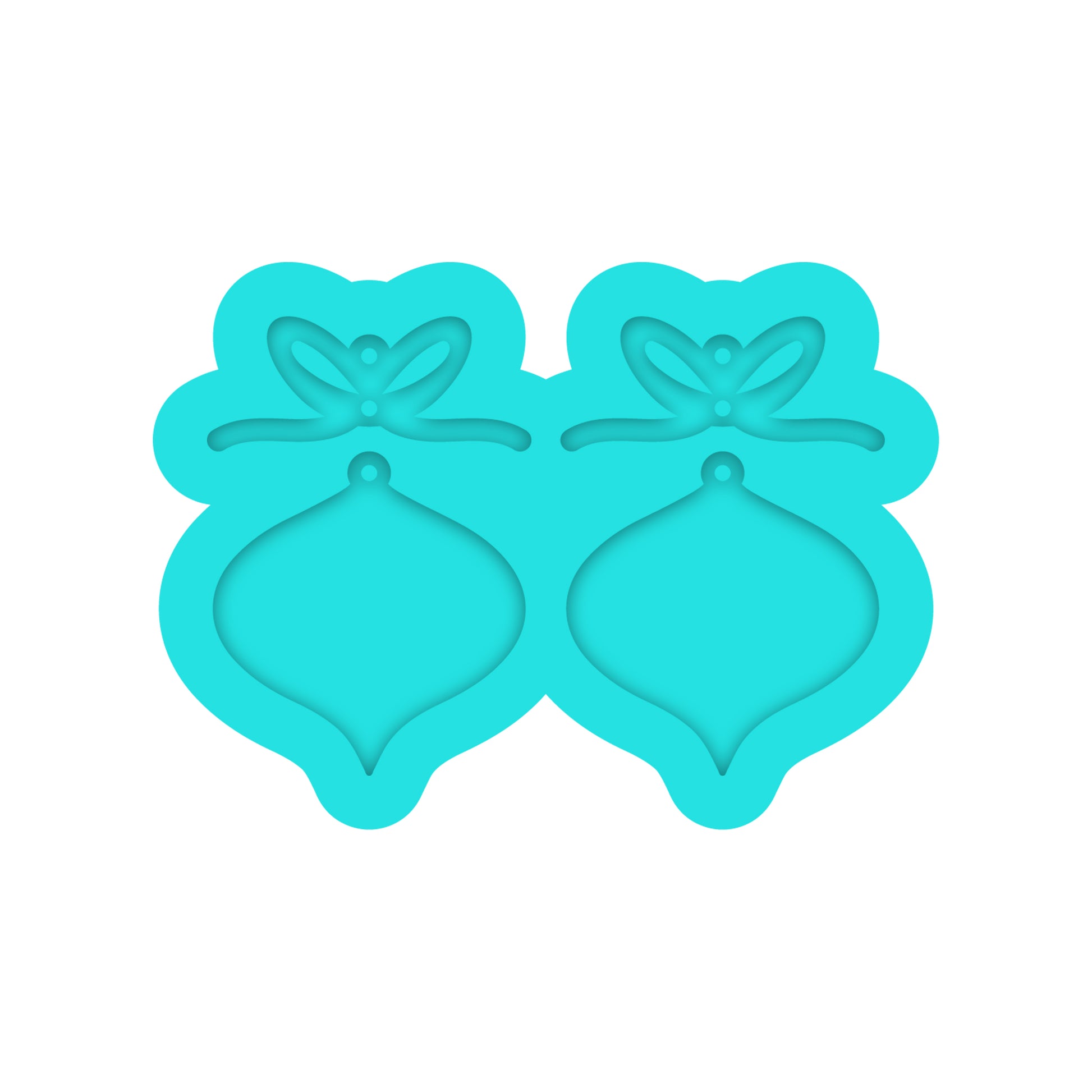 Christmas Ornament Dangle Earring Silicone Mold for Resin Jewelry Artists