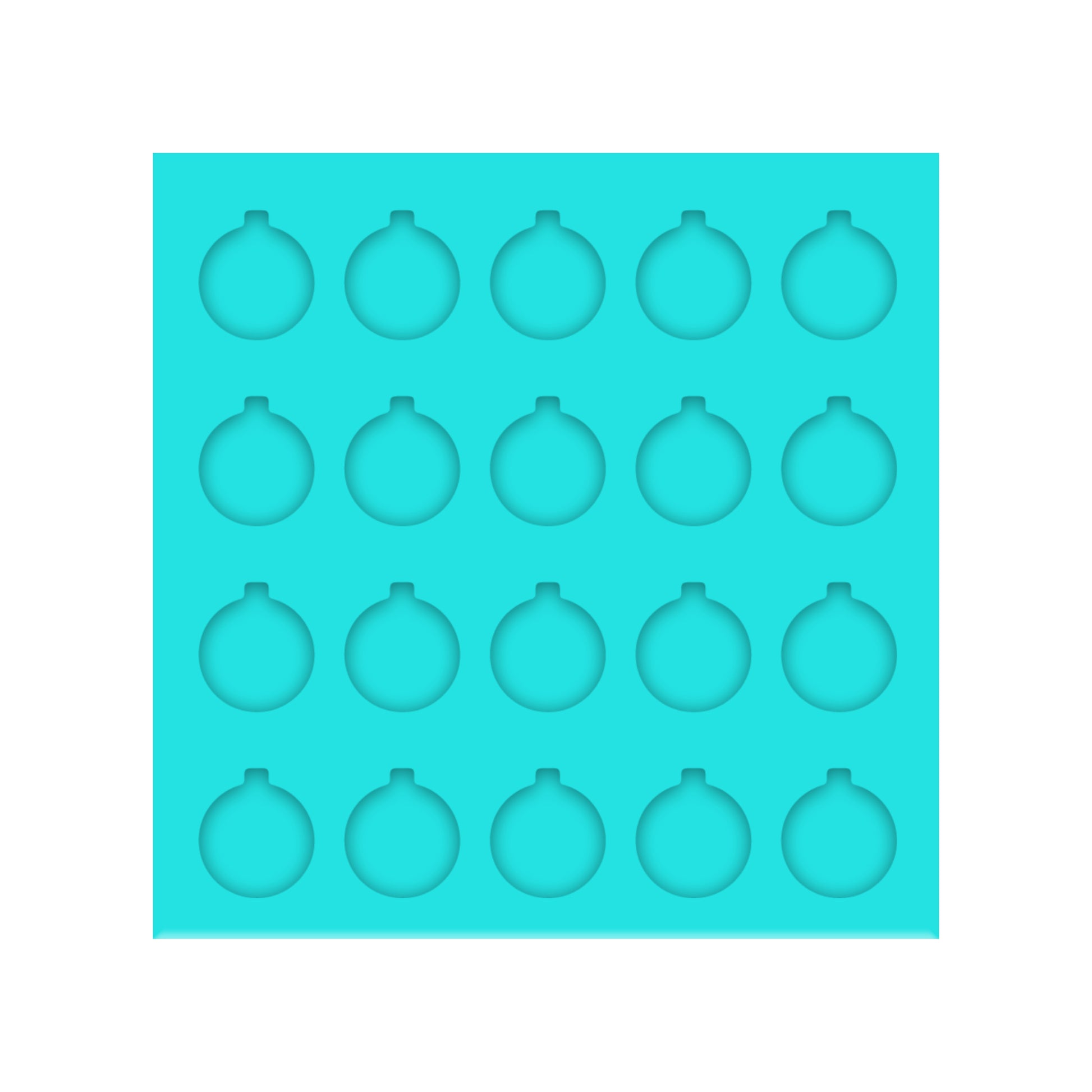 Christmas Ornament Silicone Mold for Resin Shaker Bits, Stud Earrings, Flatbacks, Charms & Pendants.