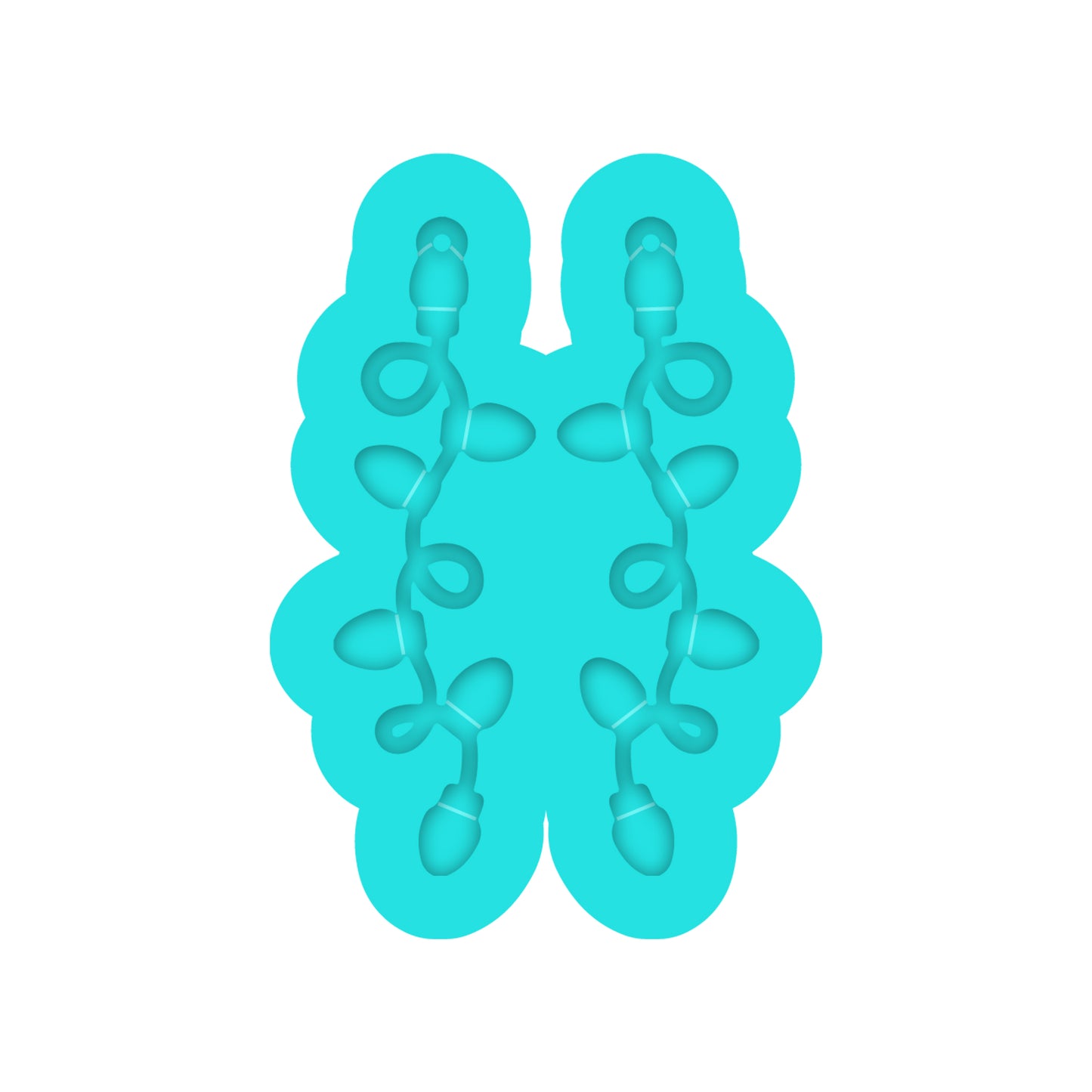 Christmas String Lights Dangle Earring Silicone Mold for Resin Jewelry Artists