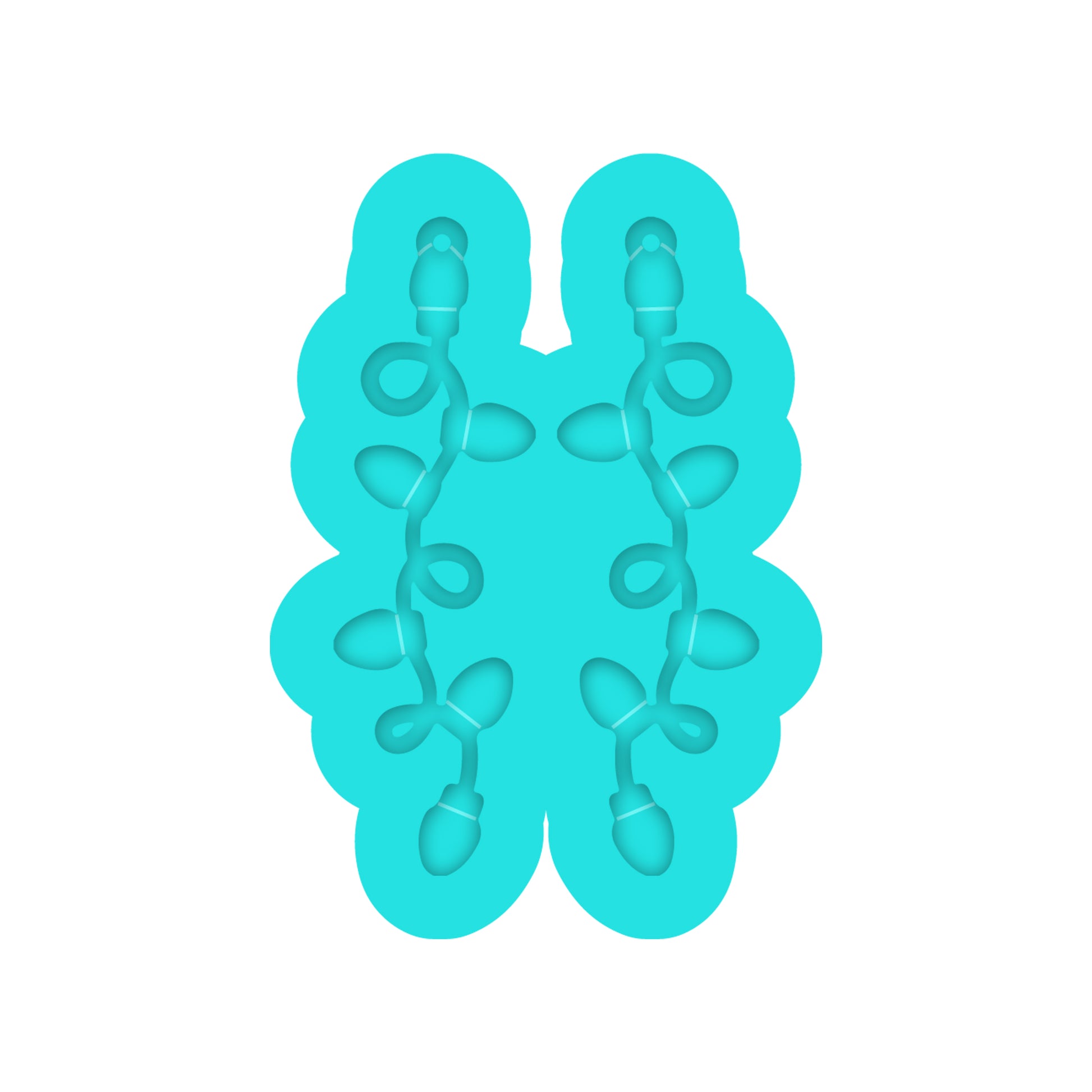 Christmas String Lights Dangle Earring Silicone Mold for Resin Jewelry Artists