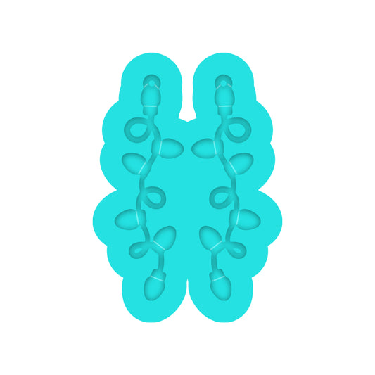 Christmas String Lights Dangle Earring Silicone Mold for Resin Jewelry Artists