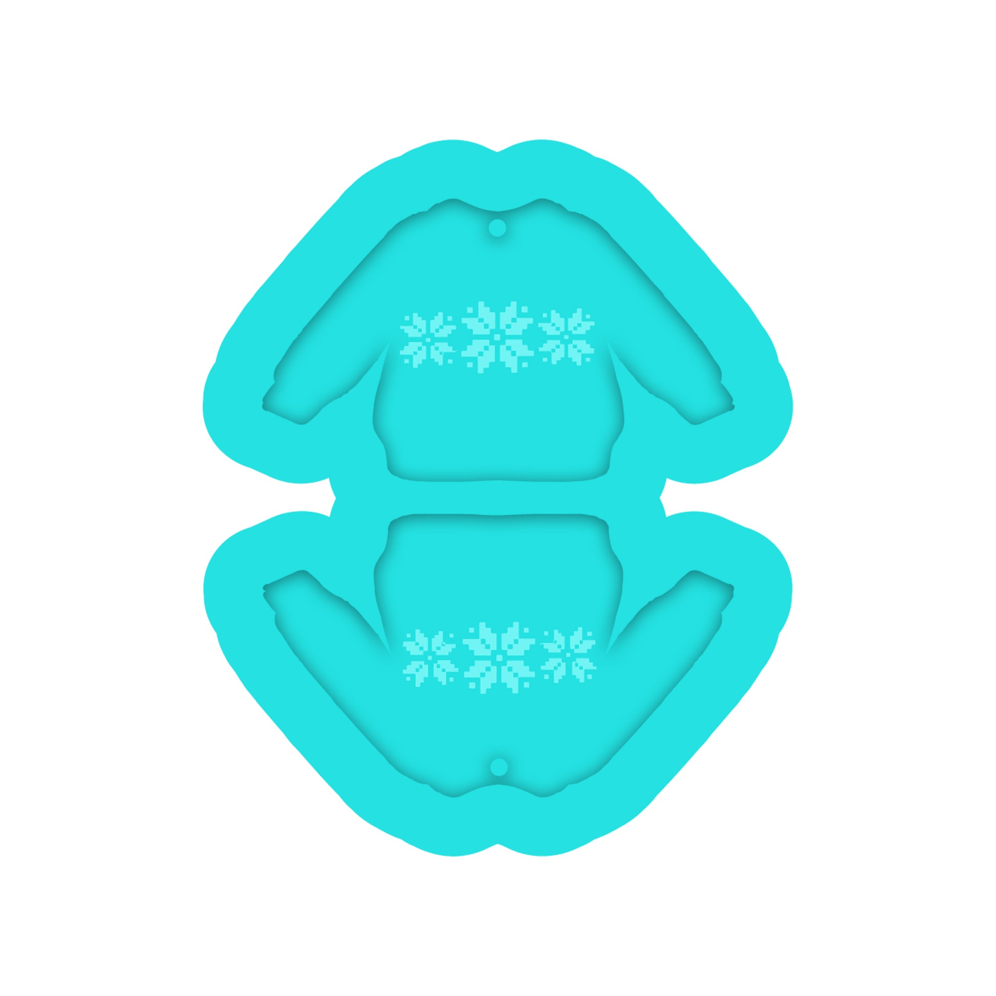Christmas Sweater Dangle Earring Silicone Mold for Resin Jewelry Artists.