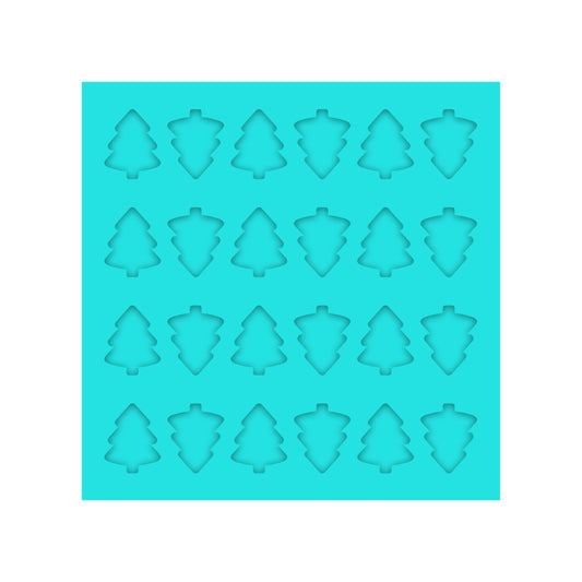 Christmas Tree Silicone Mold for Resin Shaker Bits, Stud Earrings, Flatbacks, Charms & Pendants