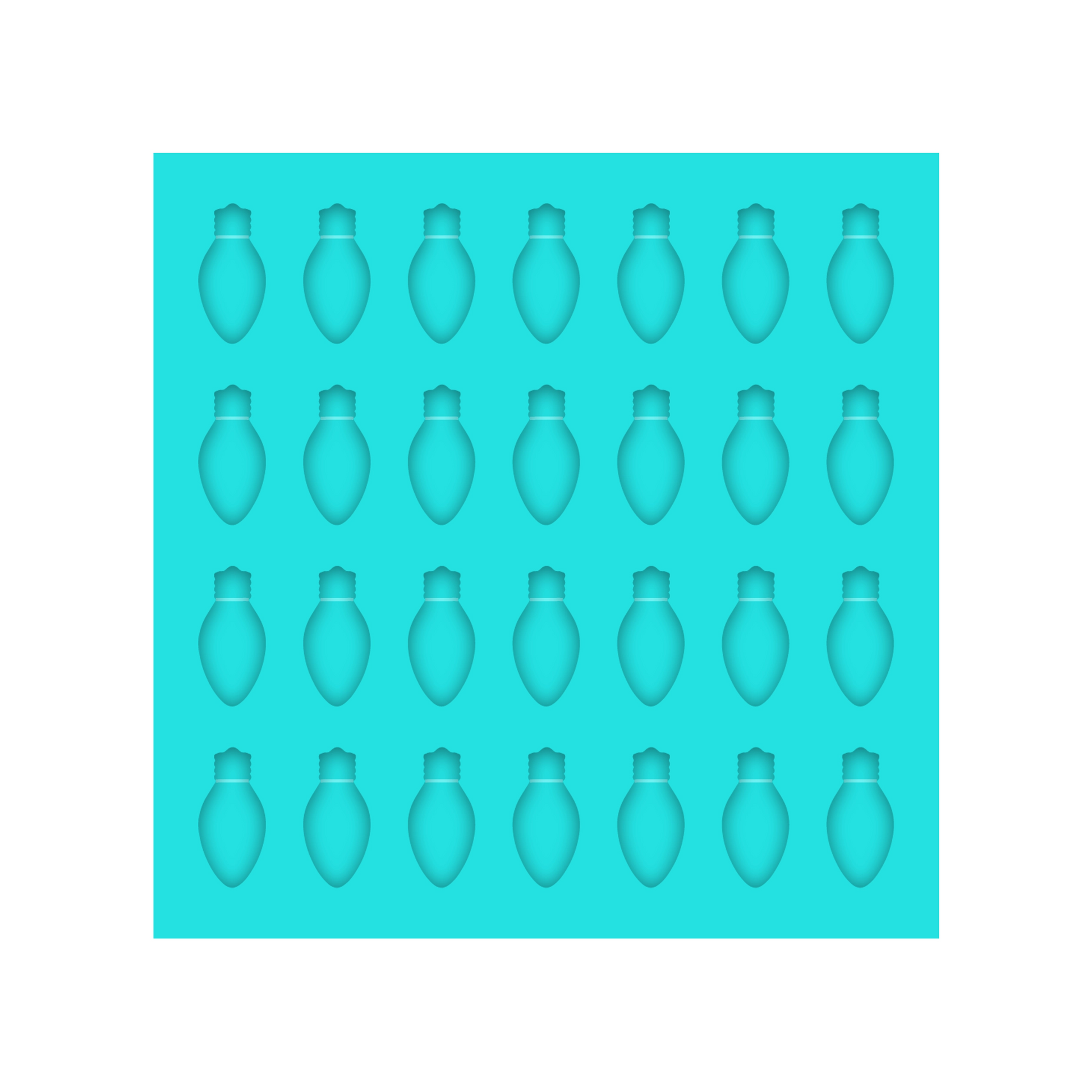 Christmas Light Bulb Stud Earring Silicone Mold for Resin Christmas Jewelry