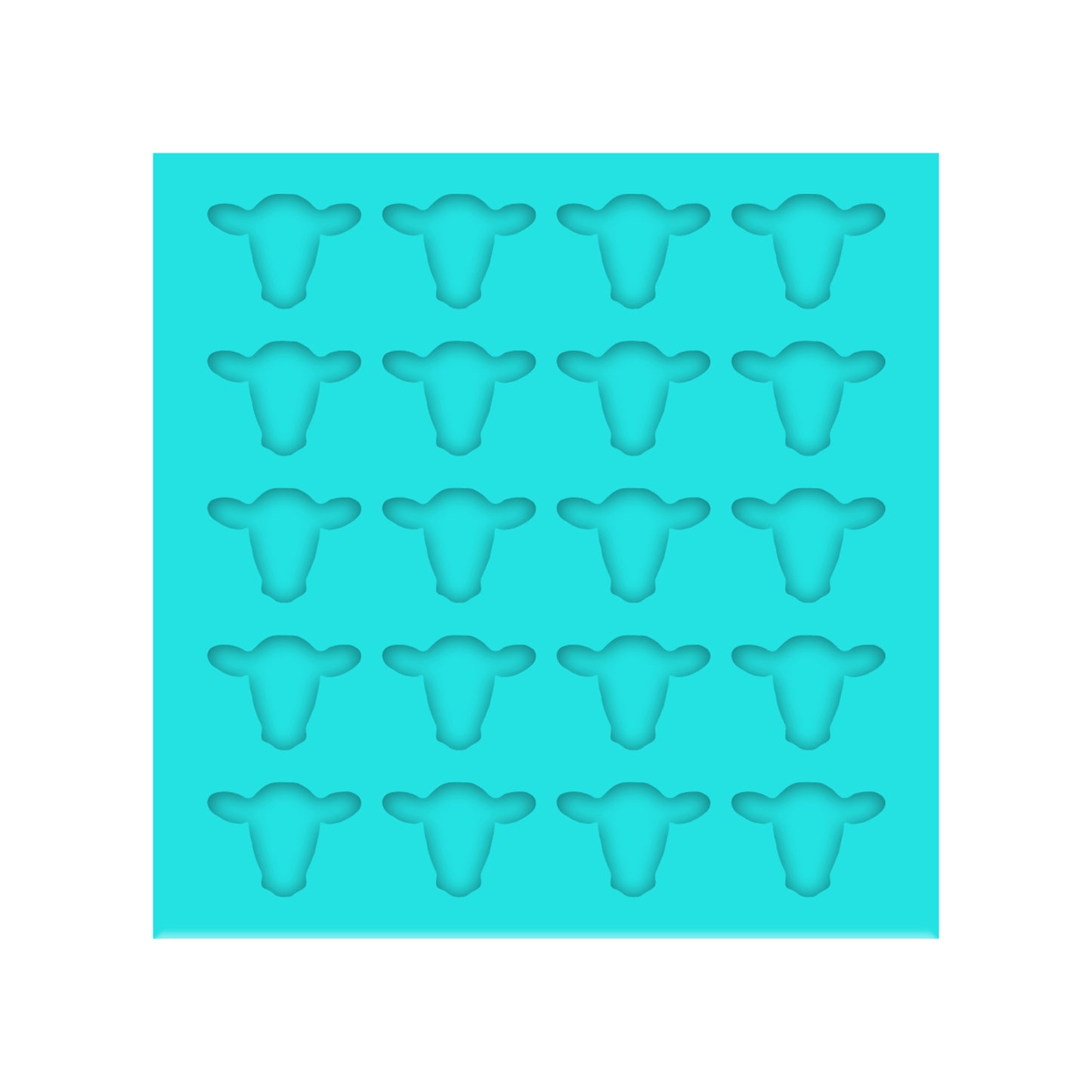 Cow Head Silicone Mold for Resin Shaker Bits, Stud Earrings, Flatbacks, Charms & Pendants