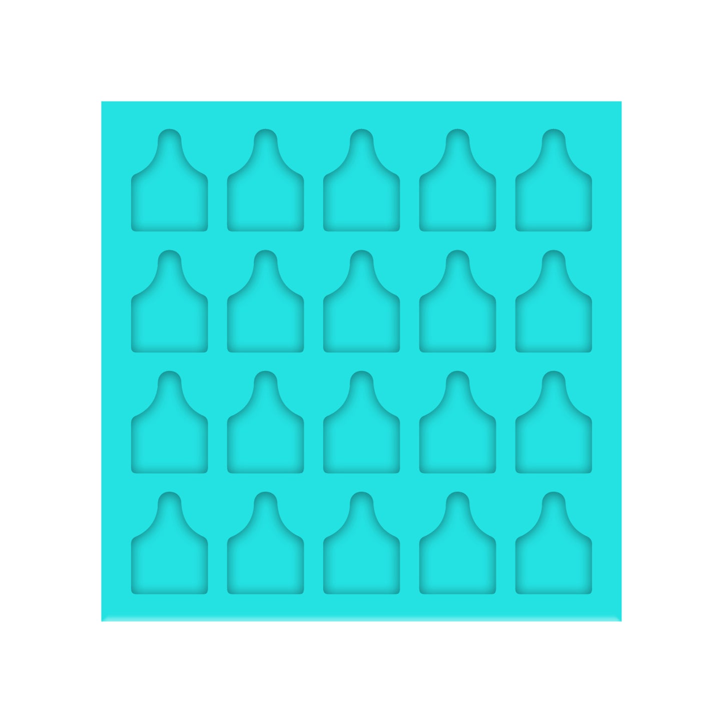 Cow Tag Silicone Mold for Resin Shaker Bits, Stud Earrings, Flatbacks, Charms & Pendants