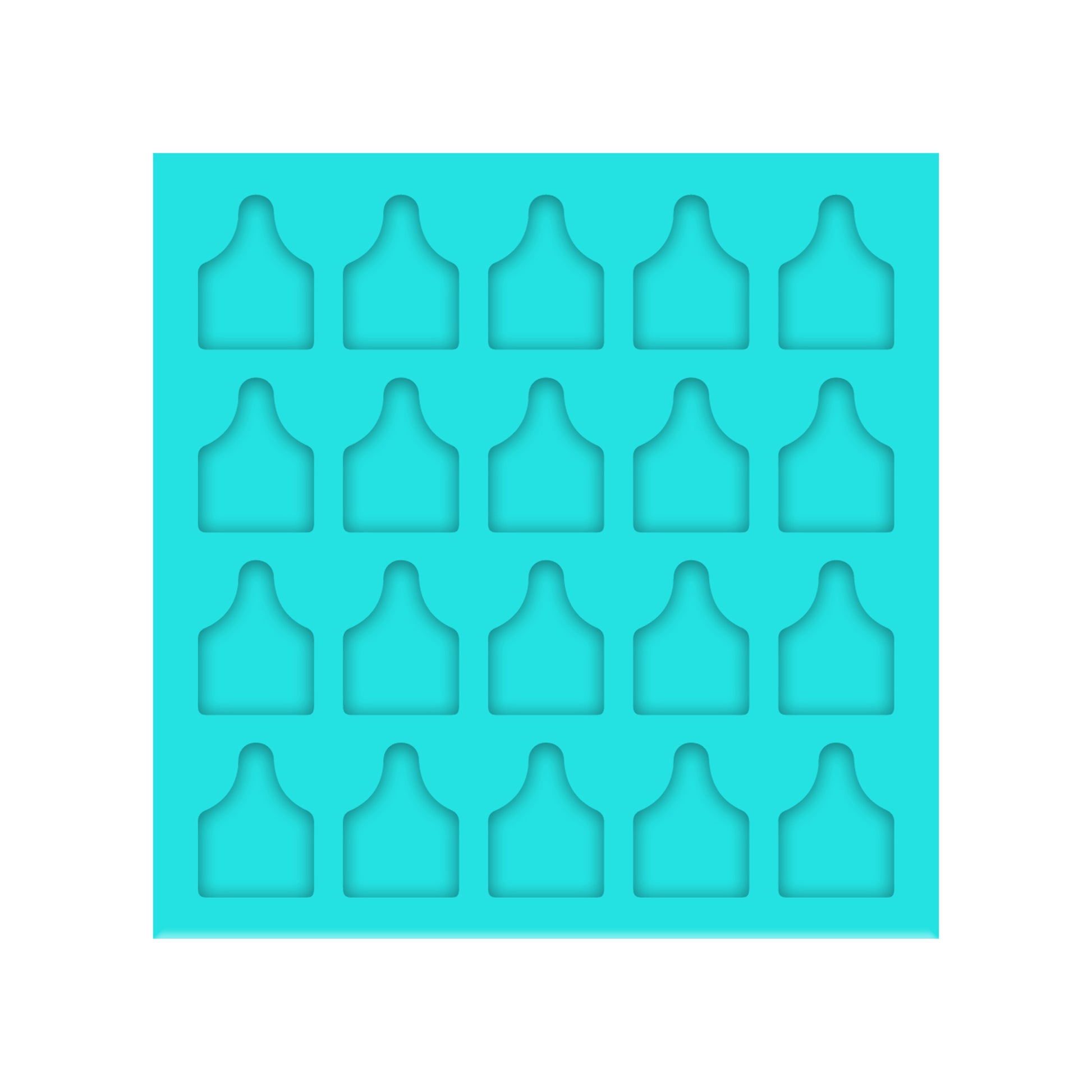 Cow Tag Silicone Mold for Resin Shaker Bits, Stud Earrings, Flatbacks, Charms & Pendants