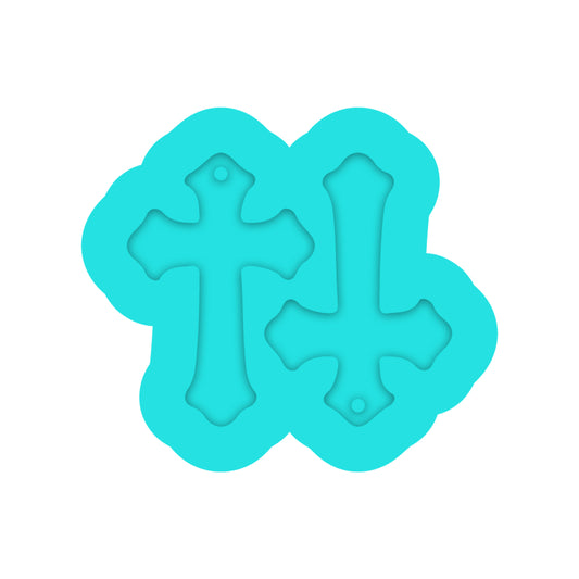 Easter Cross Dangle Earring Silicone Mold for Resin Jewelry Artists