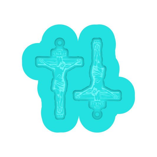 Christian Easter Crucifix Dangle Earring Silicone Mold for Resin Jewelry Artists.