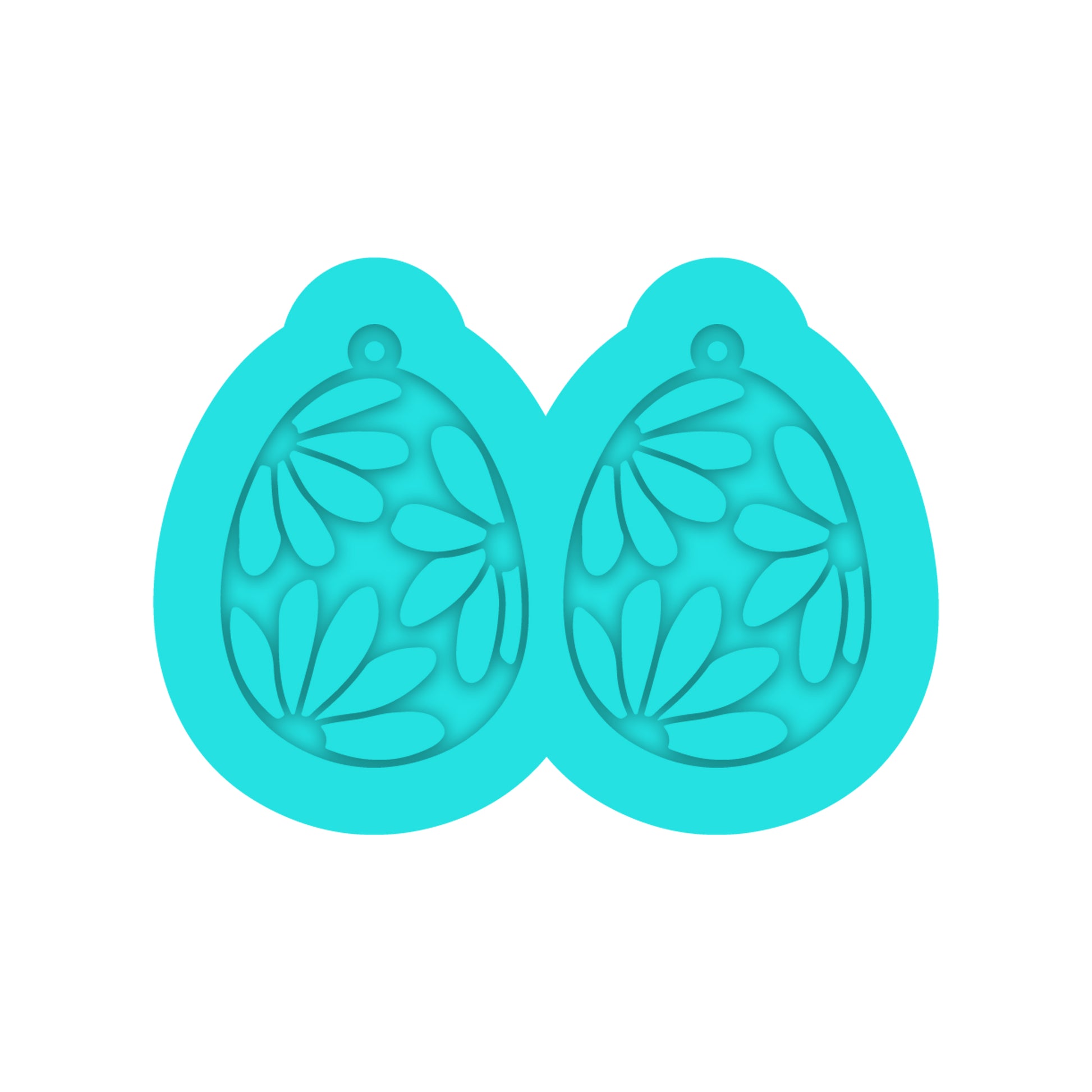 Daisy Easter Egg Dangle Earring Silicone Mold for Resin Jewelry Artists