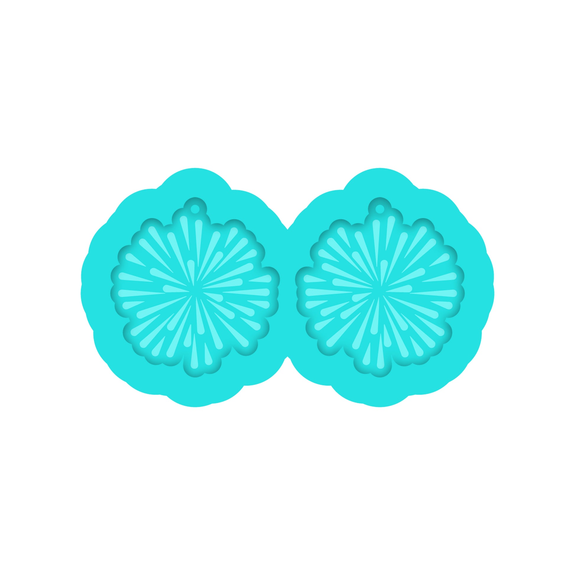 4th of July Fireworks Dangle Earring Silicone Mold for Resin Jewelry Artists