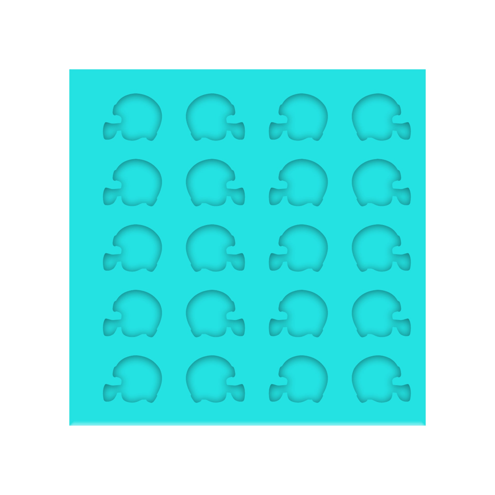 Football Helmet Silicone Mold for Resin Shaker Bits, Stud Earrings, Flatbacks, Charms & Pendants