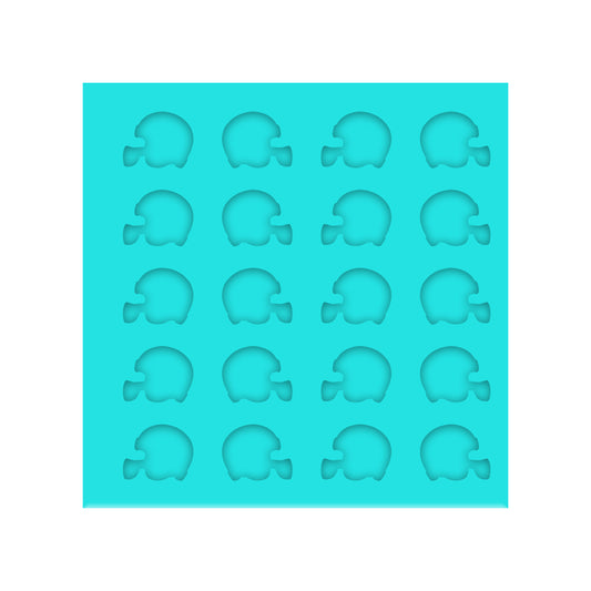 Football Helmet Silicone Mold for Resin Shaker Bits, Stud Earrings, Flatbacks, Charms & Pendants