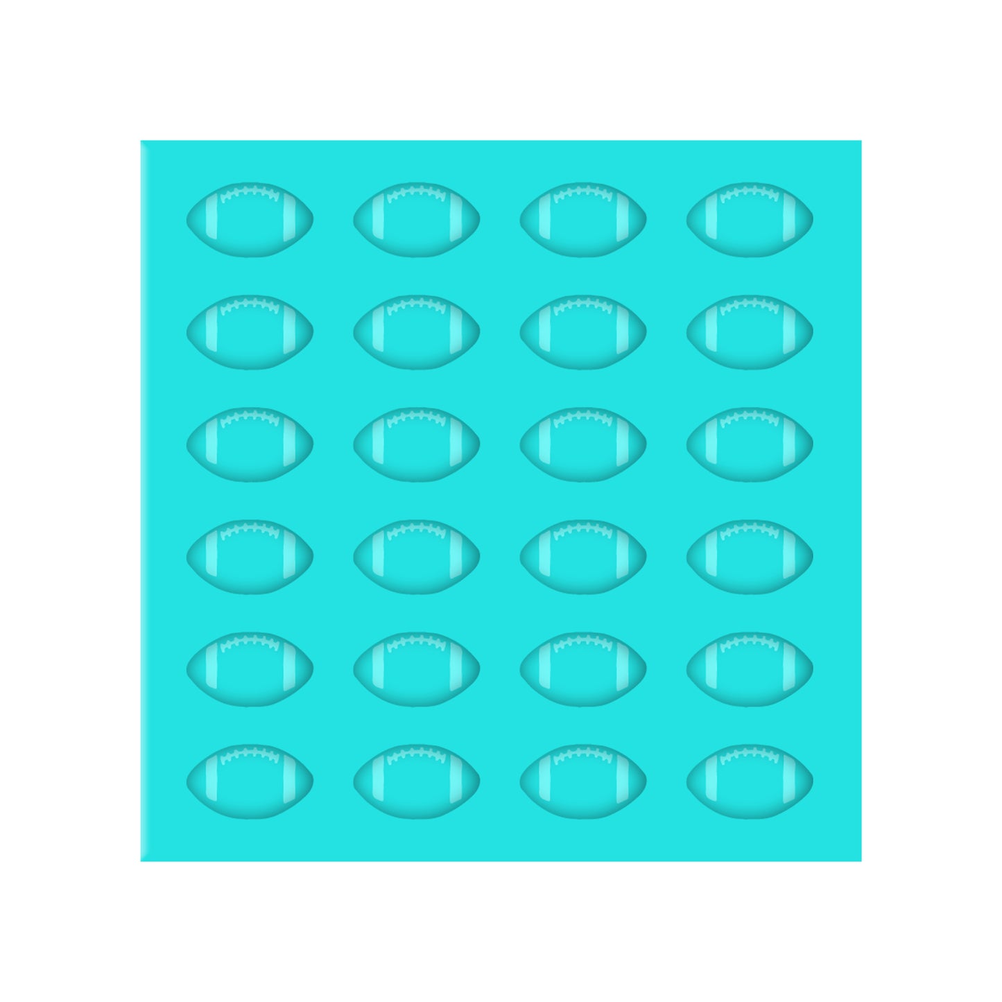 Football Silicone Mold for Resin Shaker Bits, Stud Earrings, Flatbacks, Charms & Pendants