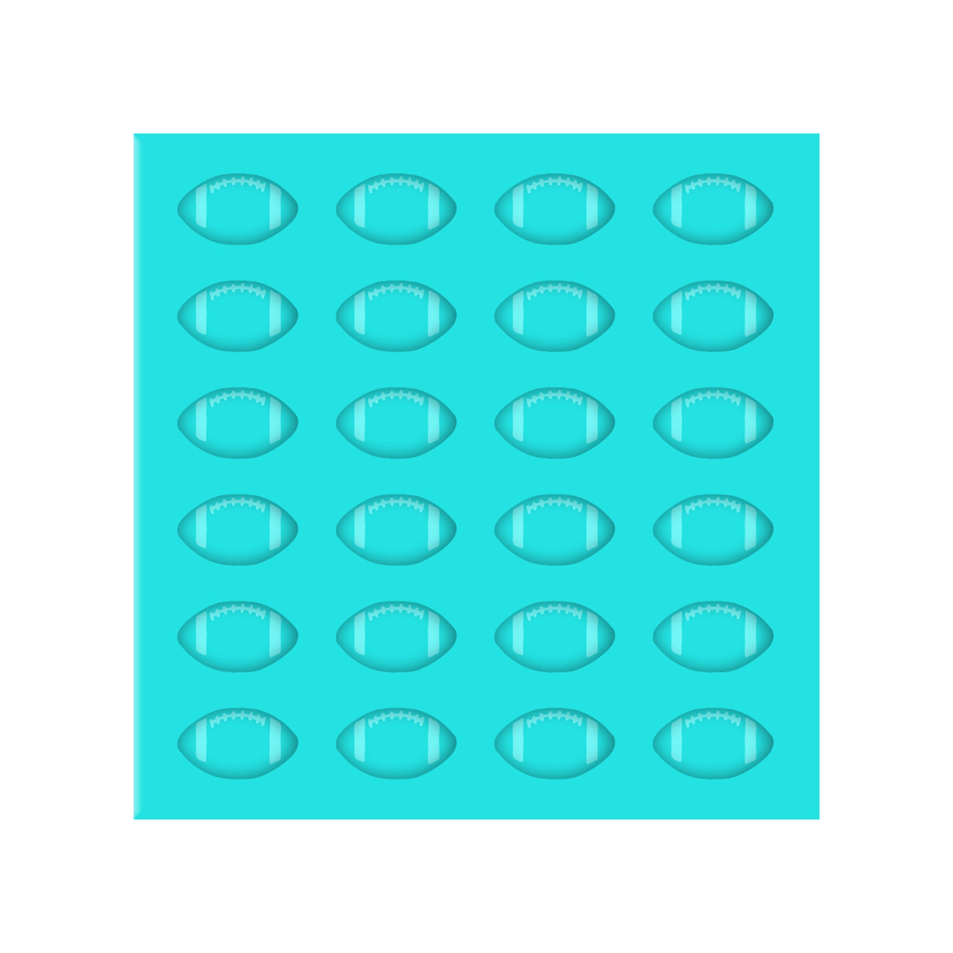 Football Silicone Mold for Resin Shaker Bits, Stud Earrings, Flatbacks, Charms & Pendants