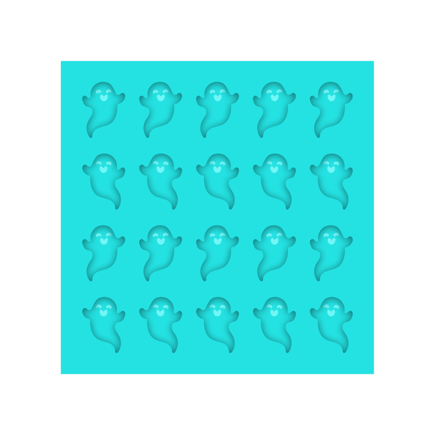 Ghost Silicone Mold for Resin Halloween Stud Earrings, Shaker Bits, Charms & Pendants.