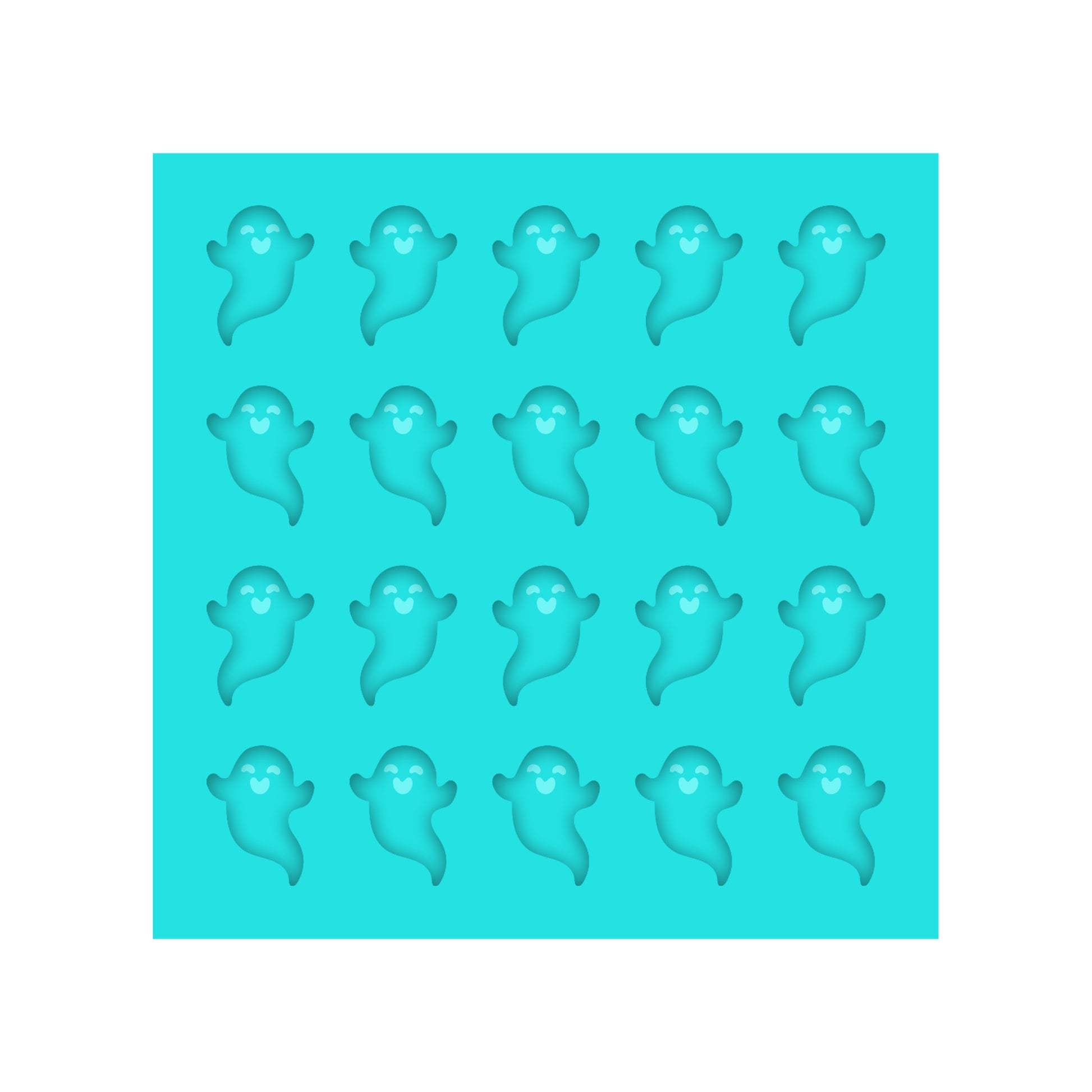 Ghost Silicone Mold for Resin Halloween Stud Earrings, Shaker Bits, Charms & Pendants.