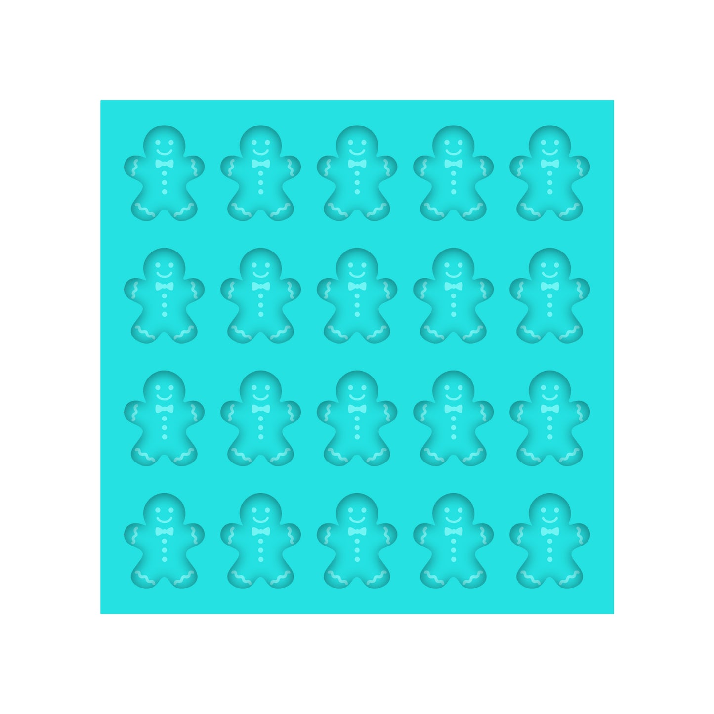 Gingerbread Man Stud Earring Silicone Mold for Resin Christmas Jewelry