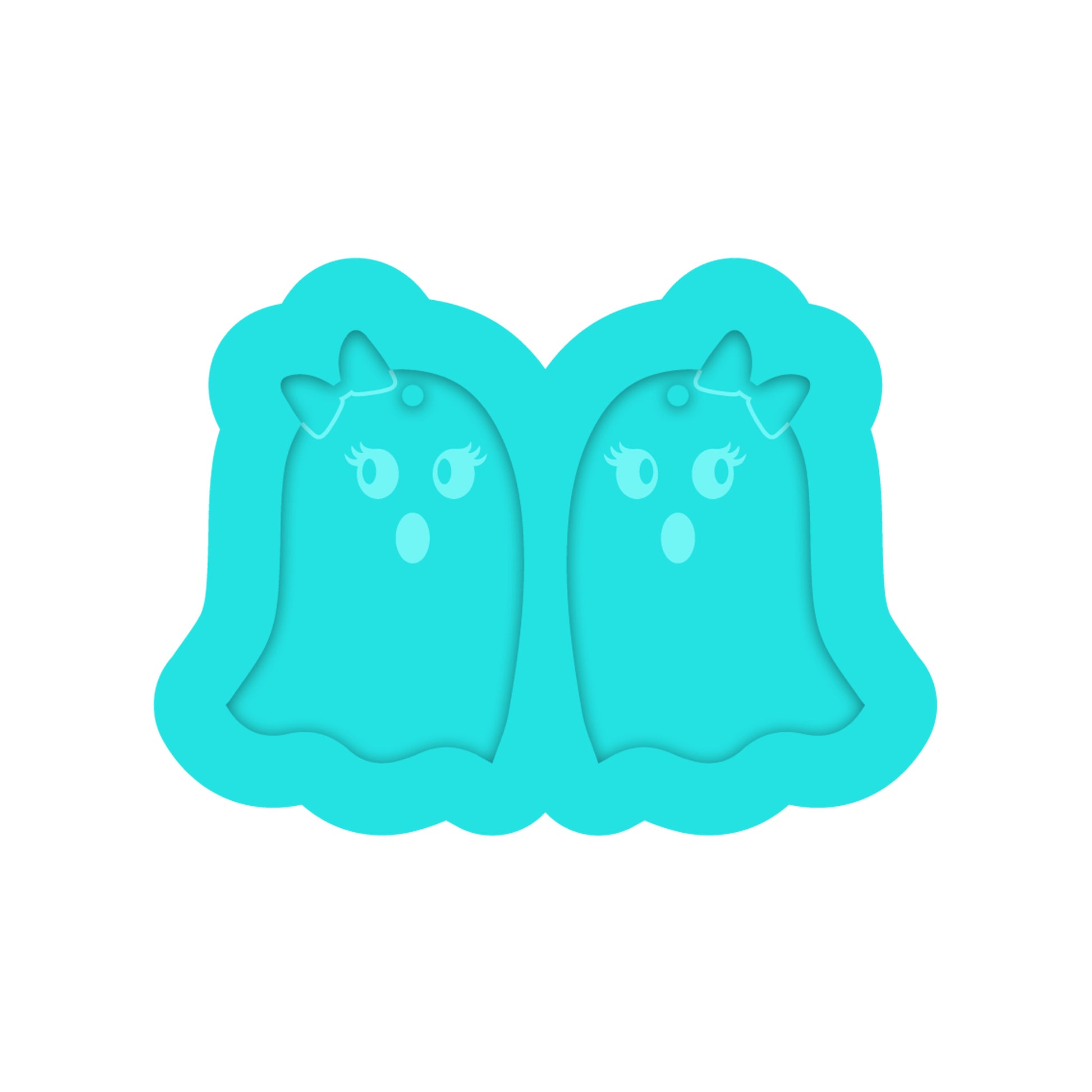 Halloween Girl Ghost Dangle Earring Silicone Mold for Resin Jewelry Artists.