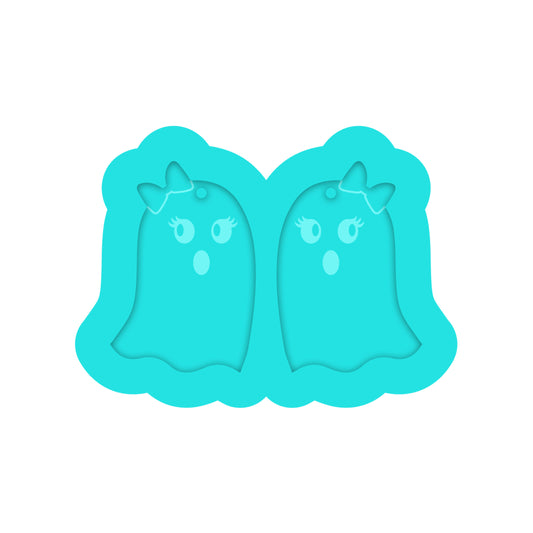 Halloween Girl Ghost Dangle Earring Silicone Mold for Resin Jewelry Artists.