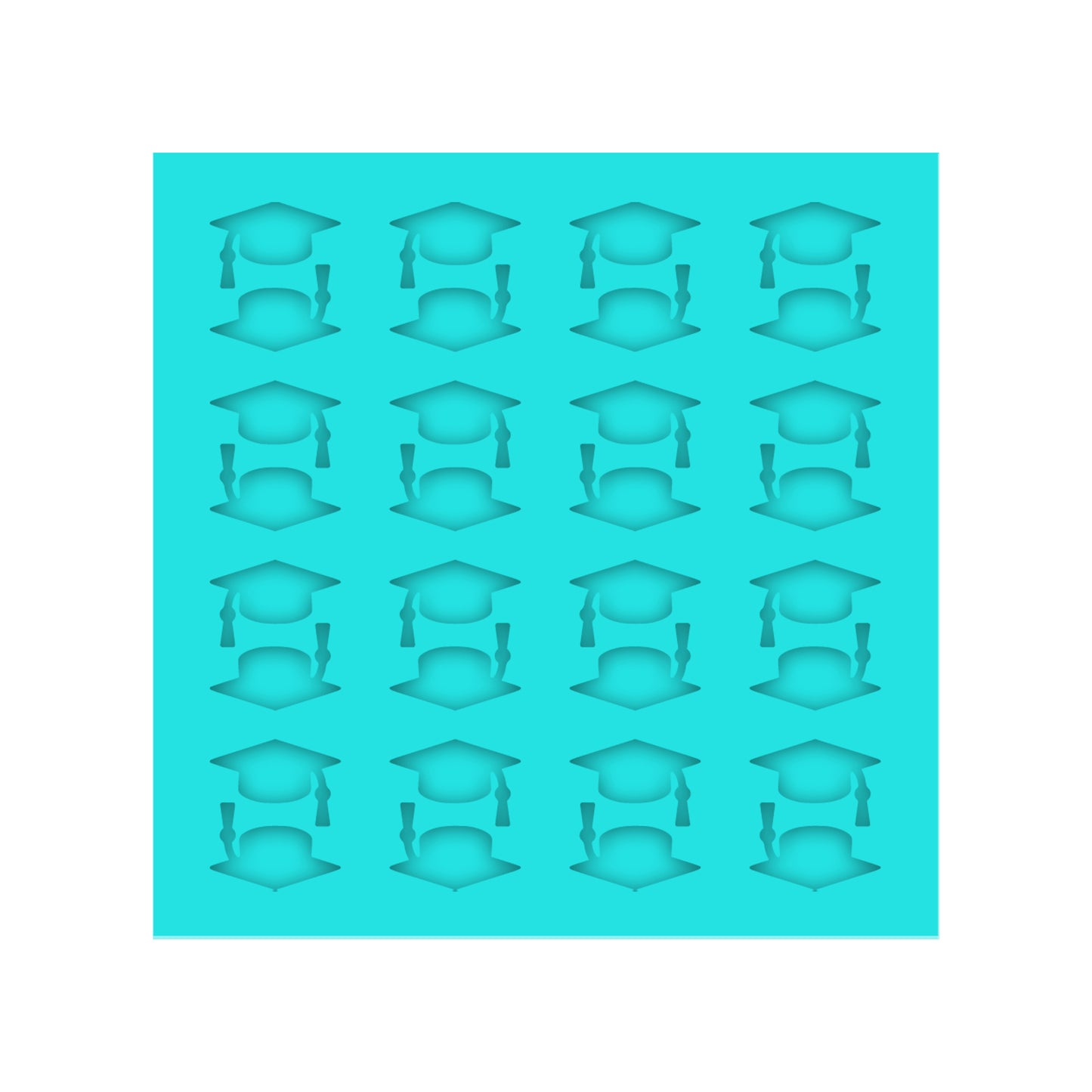 Graduation Cap Silicone Mold for Resin Shaker Bits, Stud Earrings, Flatbacks, Charms & Pendants