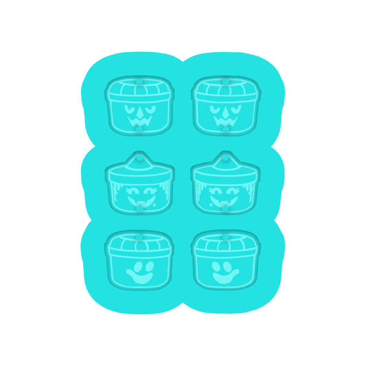 Halloween Buckets Dangle Earring Silicone Mold for Resin Jewelry Artists.