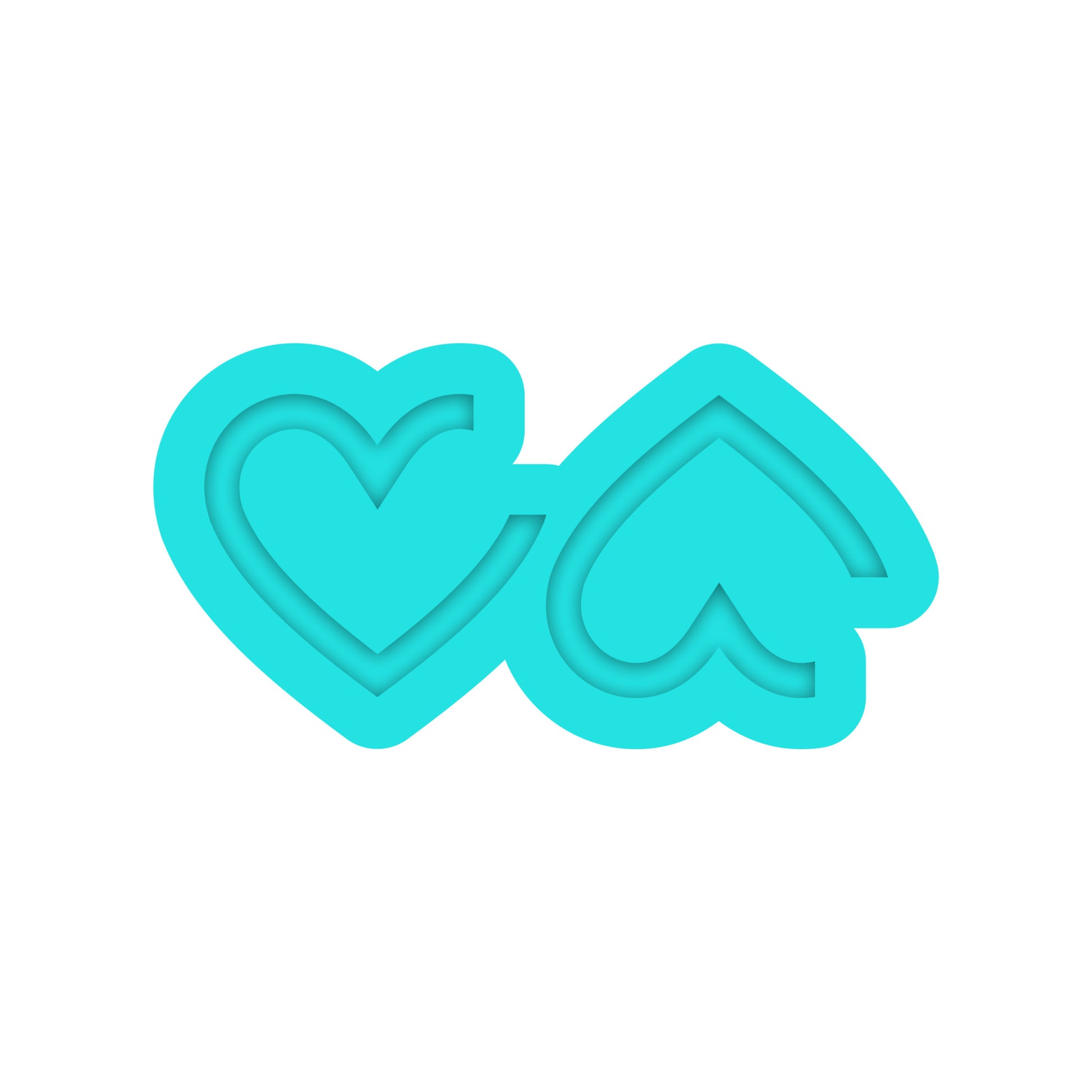 Valentine's Day Heart Hoop Earrings Silicone Mold for Resin Jewelry Artists.