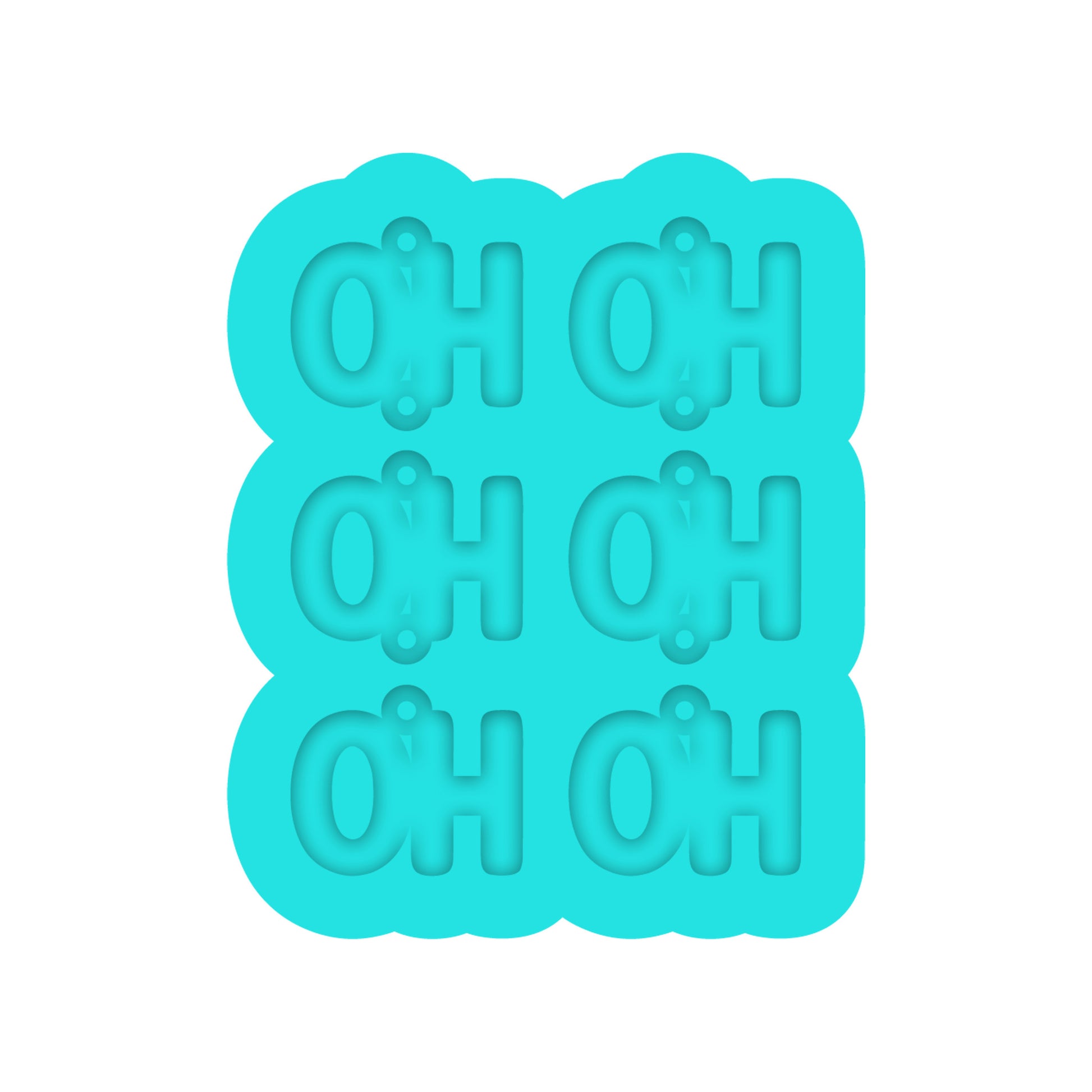 Christmas Ho Ho Ho Dangle Earring Silicone Mold for Resin Jewelry Artists.