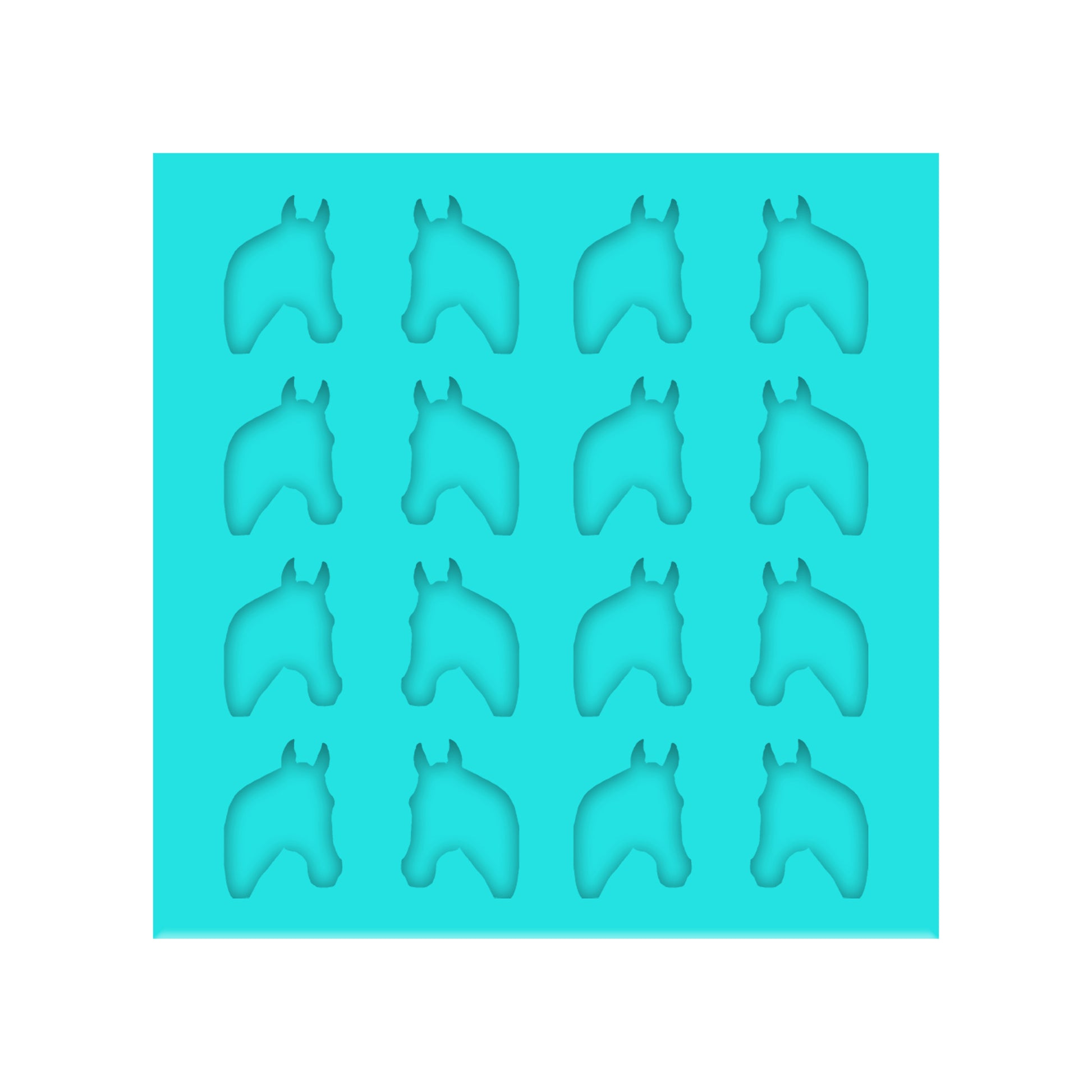 Horse Head Silicone Mold for Resin Shaker Bits, Stud Earrings, Flatbacks, Charms & Pendants